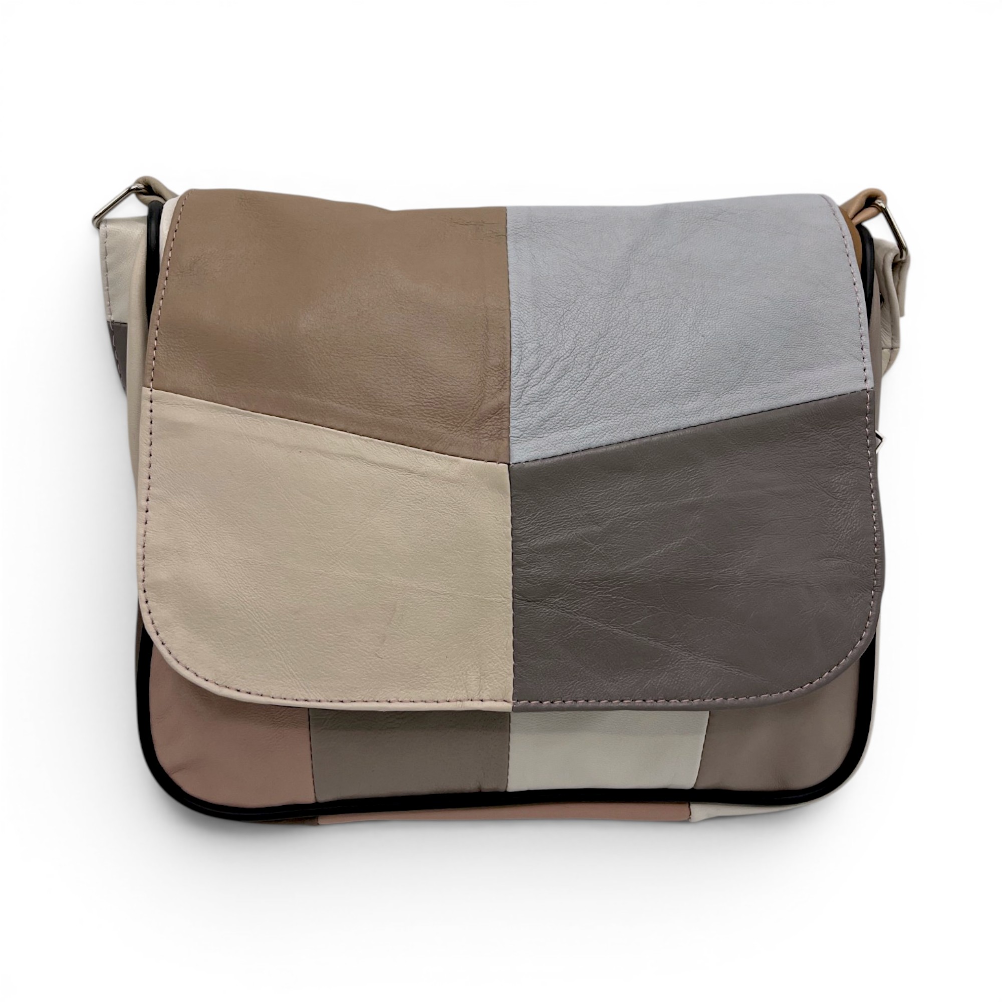Geantă damă Lucia R45-C71 – crossbody din piele naturală multicoloră