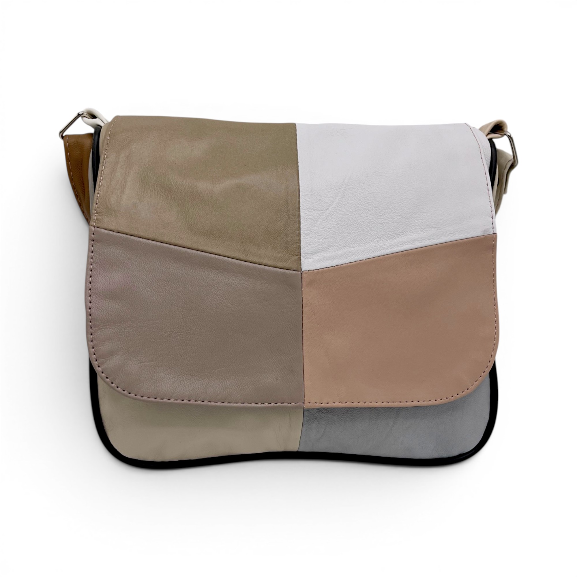 Geantă damă Lucia R45-C72 – crossbody din piele naturală multicoloră