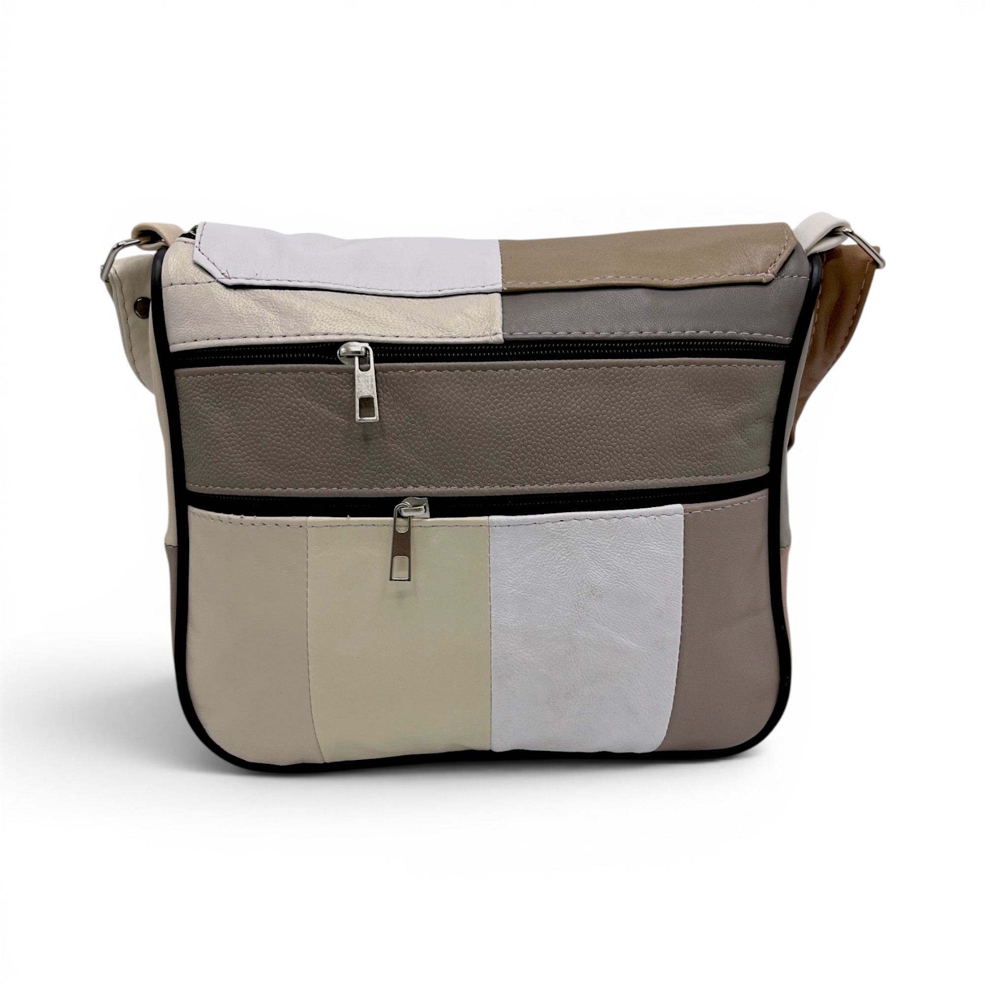 Geantă damă Lucia R45-C72 – crossbody din piele naturală multicoloră