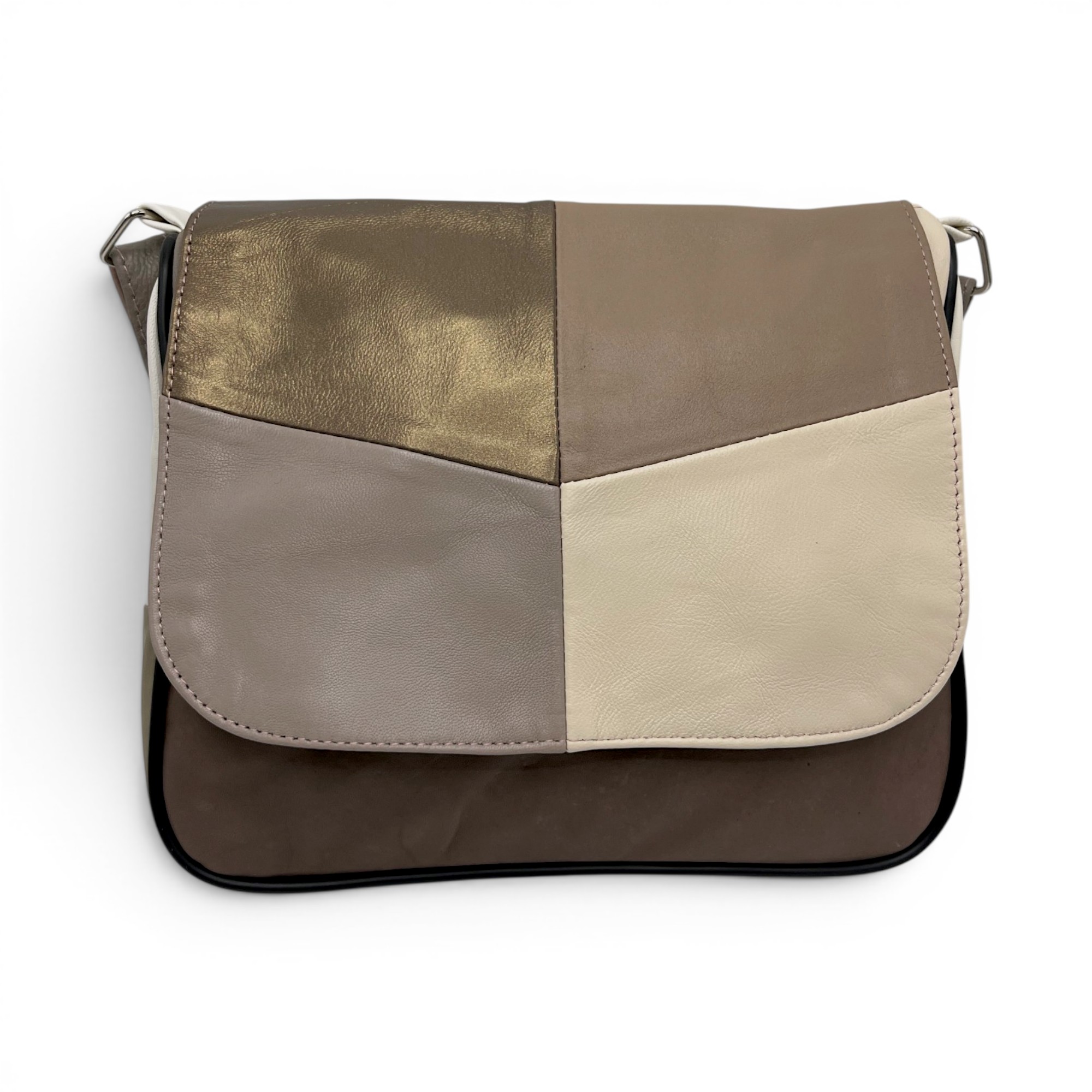 Geantă damă Lucia R45-C73 – crossbody din piele naturală multicoloră