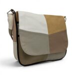 Geantă damă Lucia R45-C75 – crossbody din piele naturală multicoloră Eleganță în tonuri naturale și accente calde
