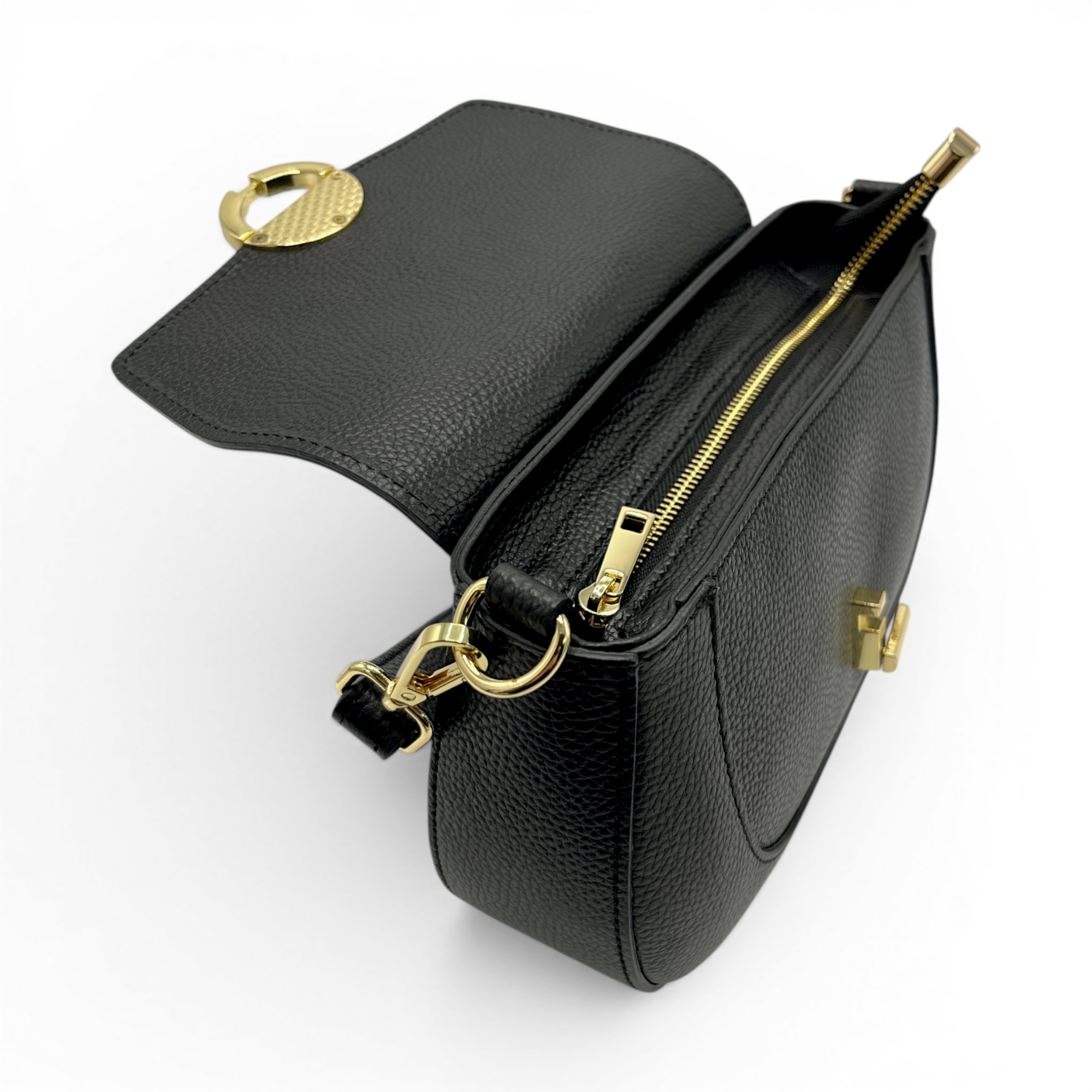 Geantă damă din piele naturală Belle Monique RG135 – Negru