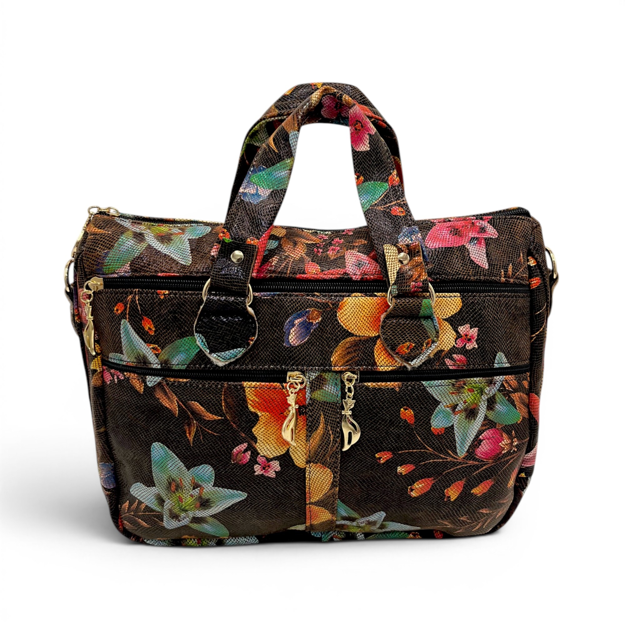 Geantă damă din piele naturală multicoloră Celeste – Model YG110-10