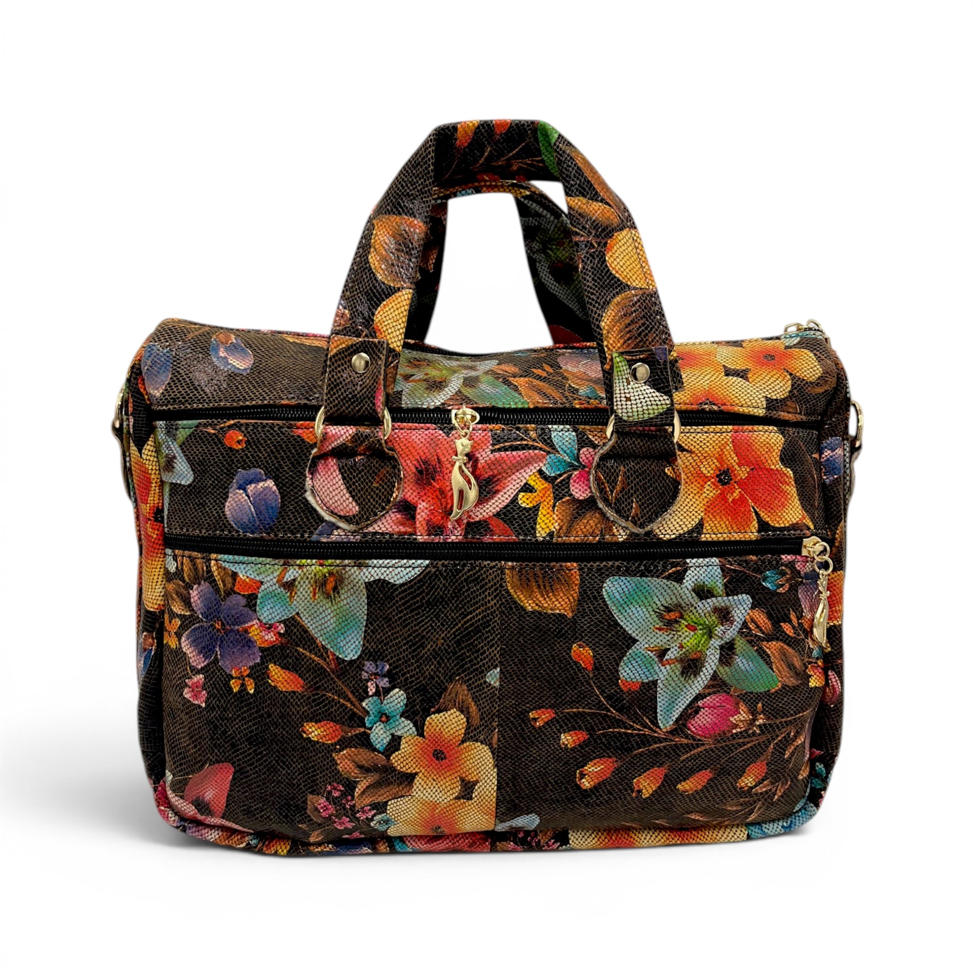 Geantă damă din piele naturală multicoloră Celeste – Model YG110-10