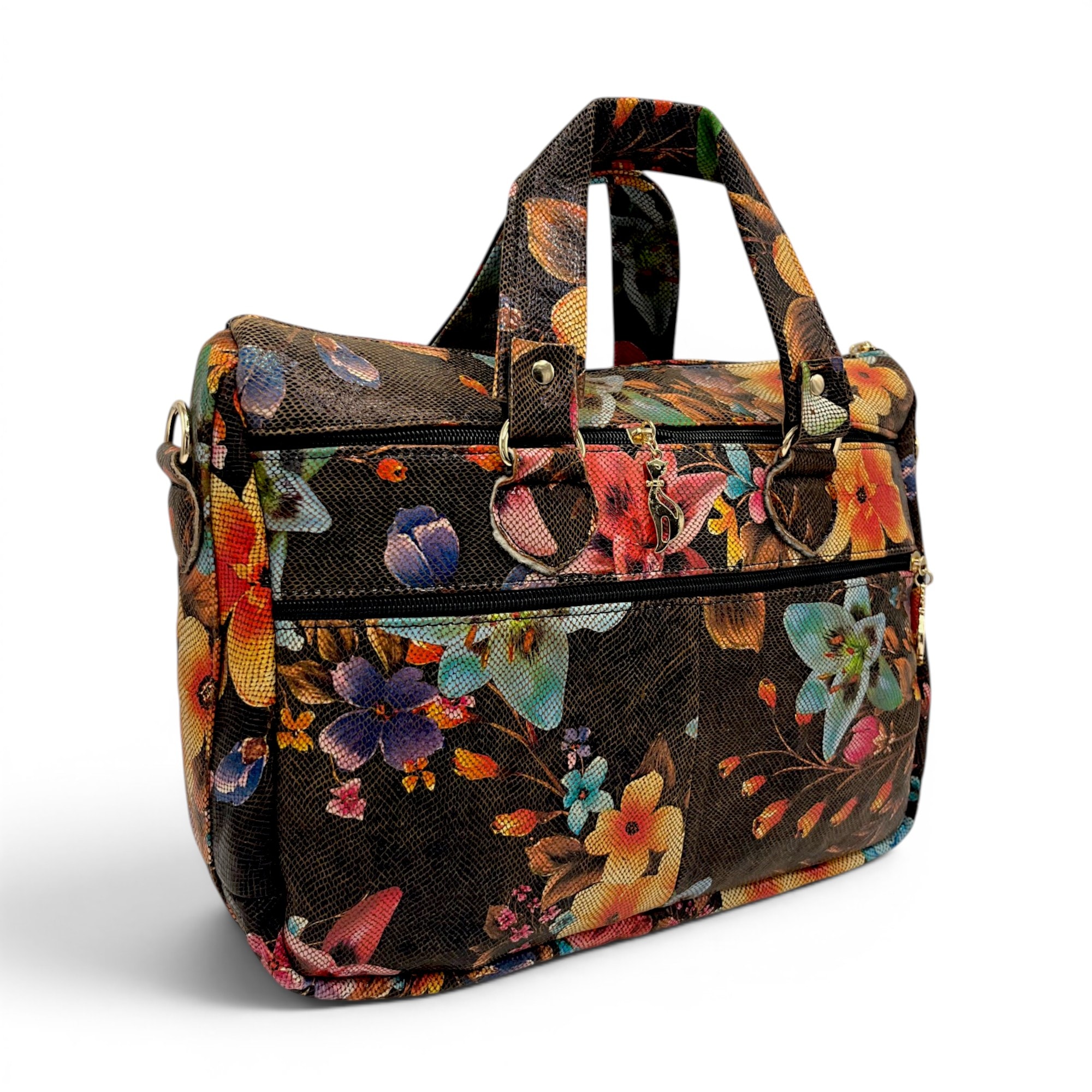 Geantă damă din piele naturală multicoloră Celeste – Model YG110-10