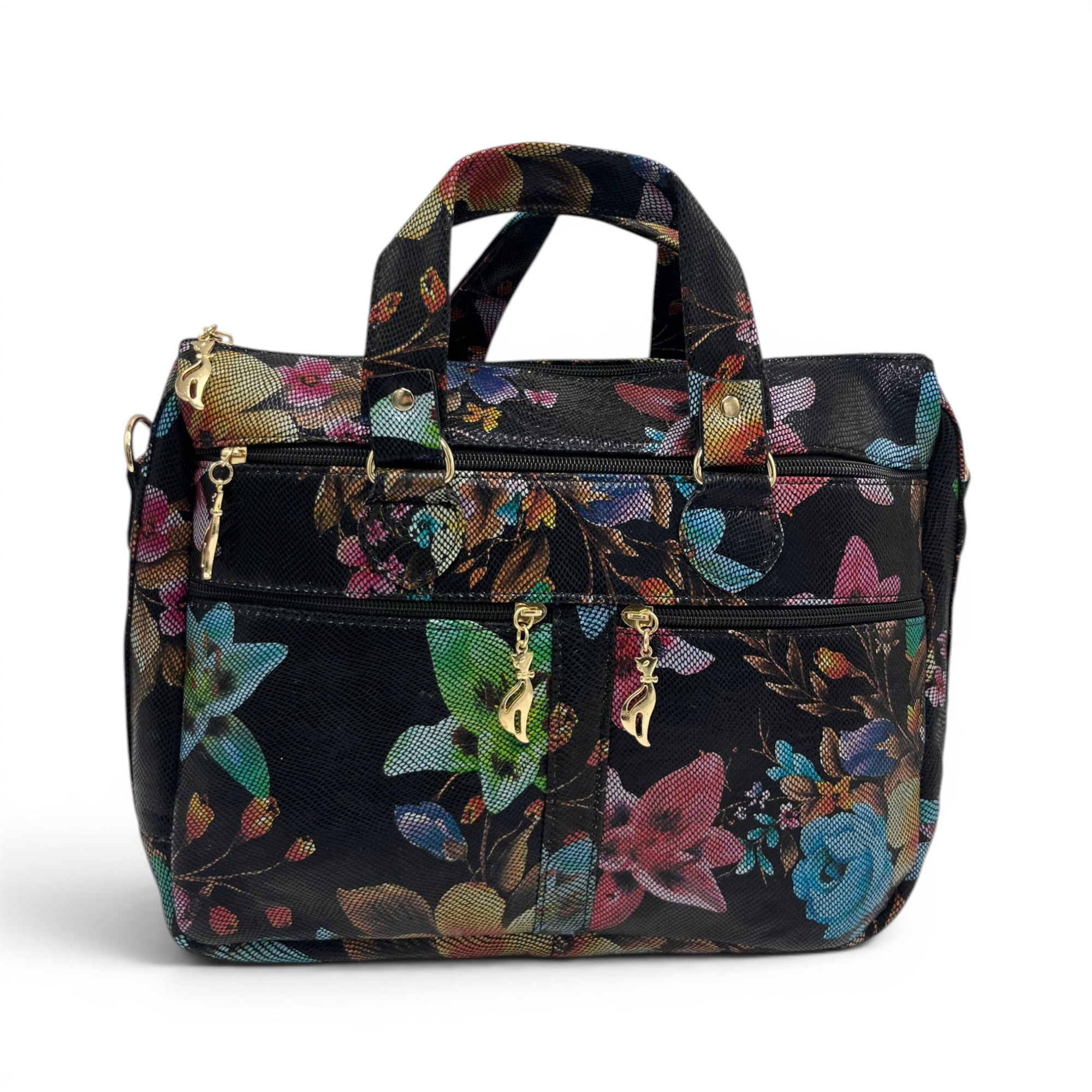 Geantă damă din piele naturală multicoloră Celeste – Model YG110-12