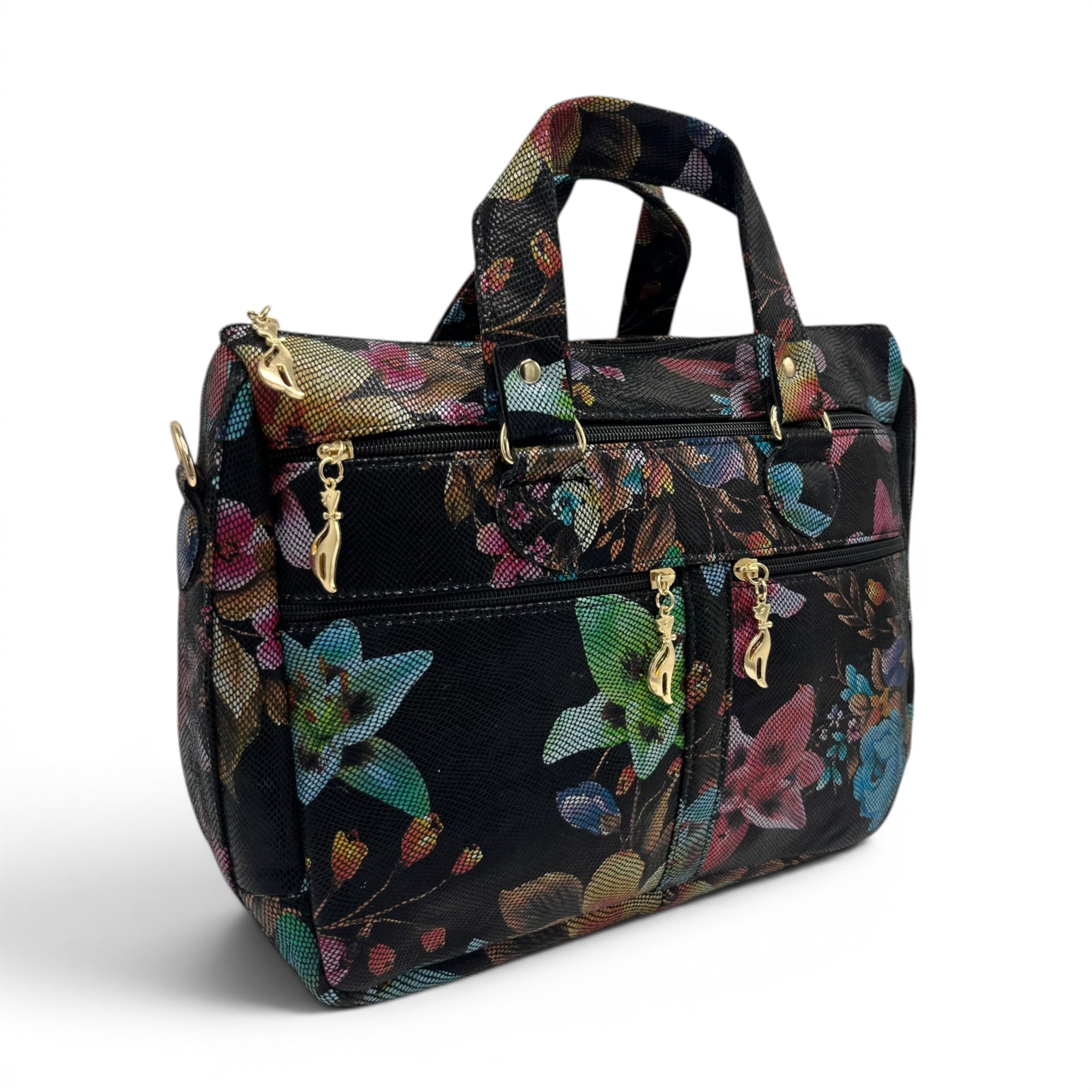 Geantă damă din piele naturală multicoloră Celeste – Model YG110-12