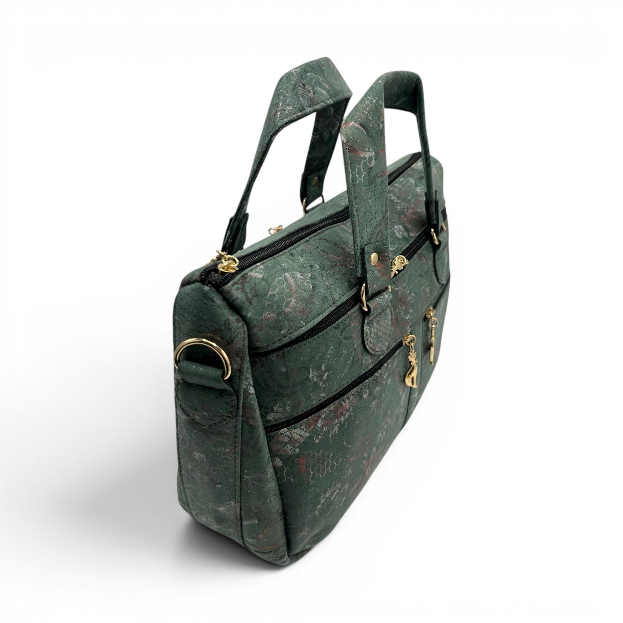 Geantă damă din piele naturală suede multicoloră Celeste – Model YG110-11