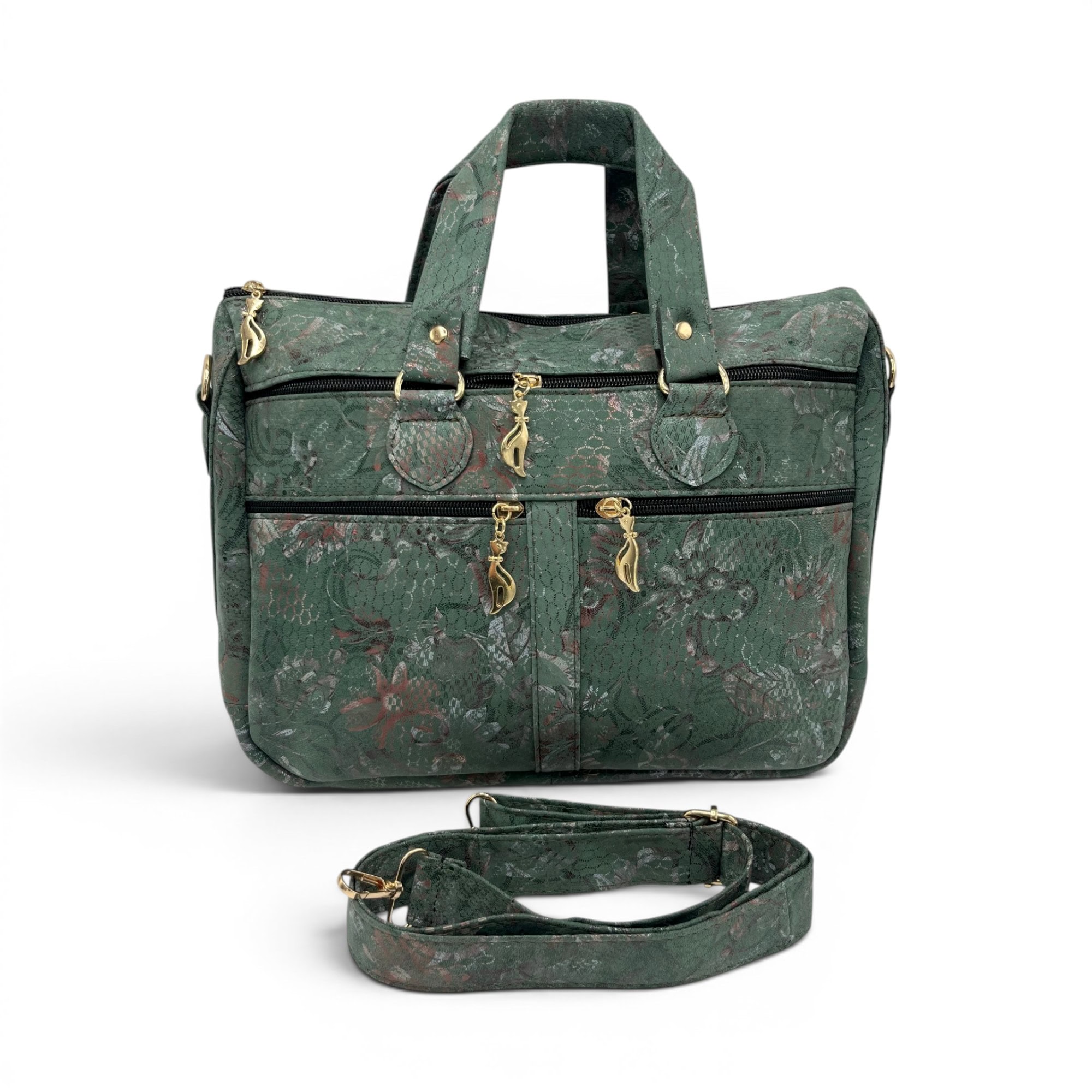 Geantă damă din piele naturală suede multicoloră Celeste – Model YG110-11