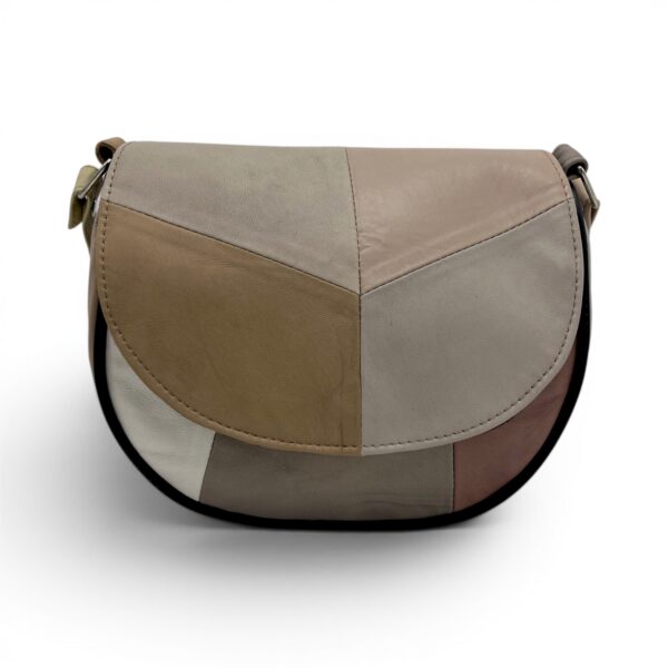 Geantă damă mini Sahara R30-27 – piele naturală în nuanțe nude și taupe elegant
