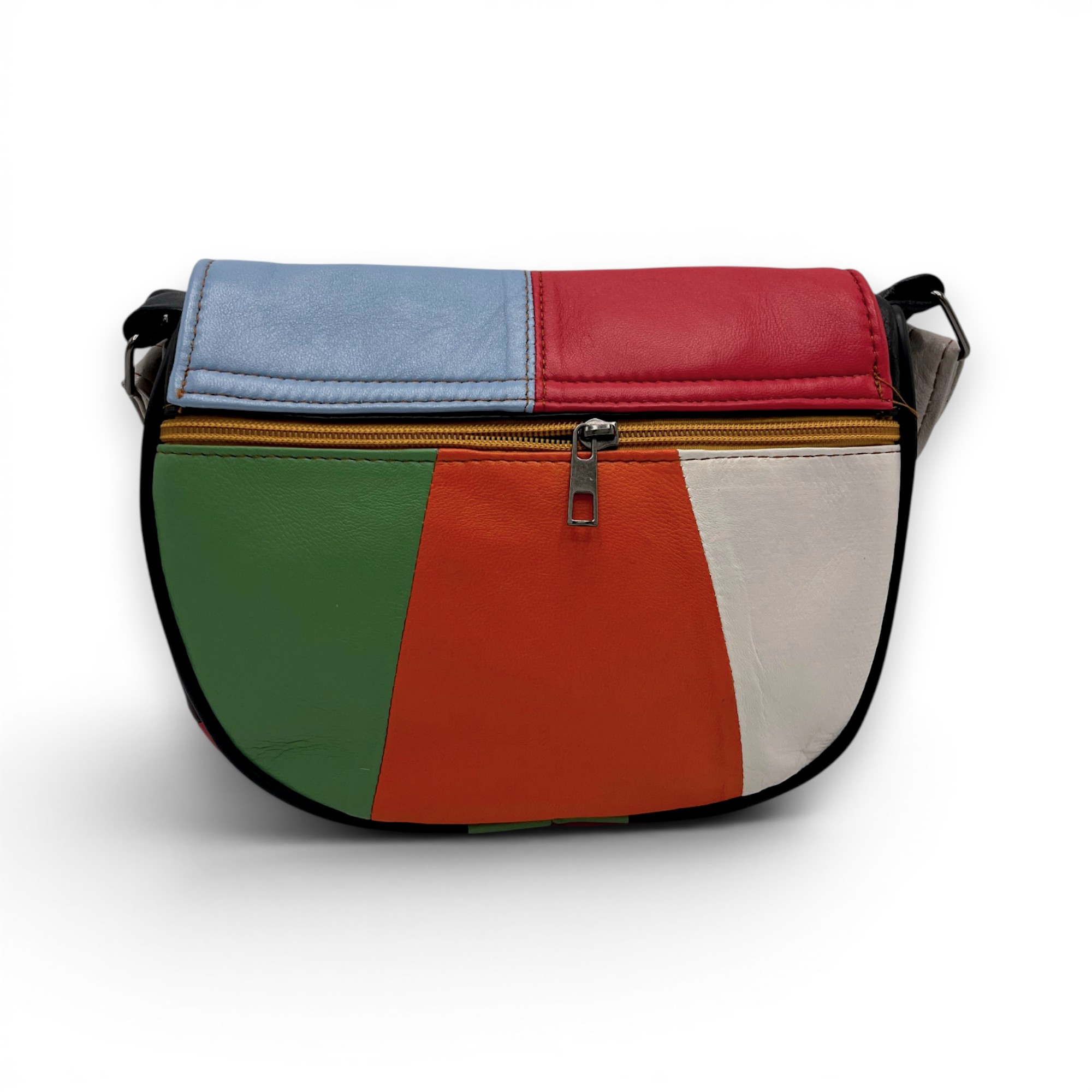 Geantă damă mini Scarlet R30-24 – accente vibrante și design artistic în piele naturală
