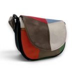 Geantă damă mini Scarlet R30-24 – accente vibrante și design artistic în piele naturală