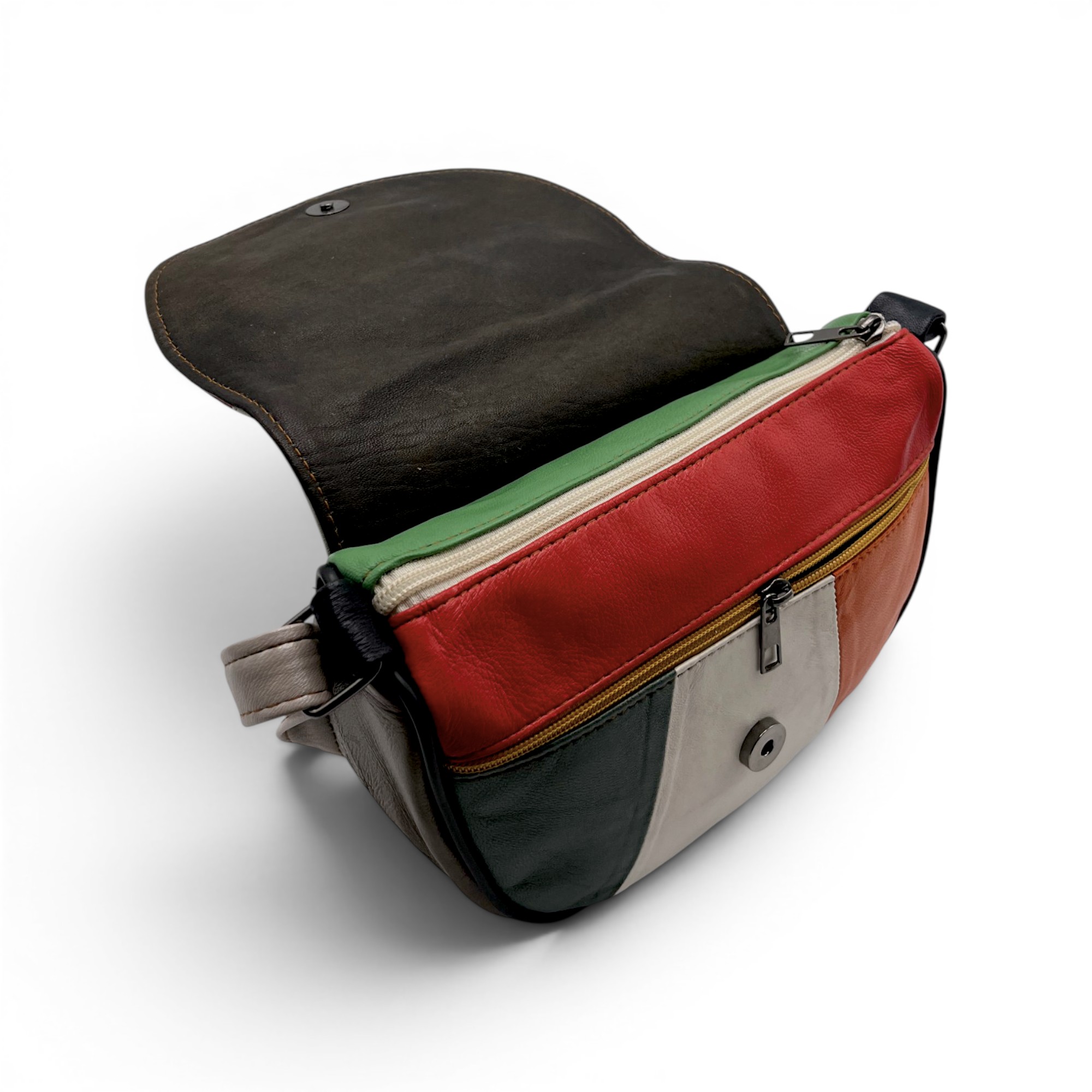 Geantă damă mini Scarlet R30-25 – design artistic multicolor și eleganță practică