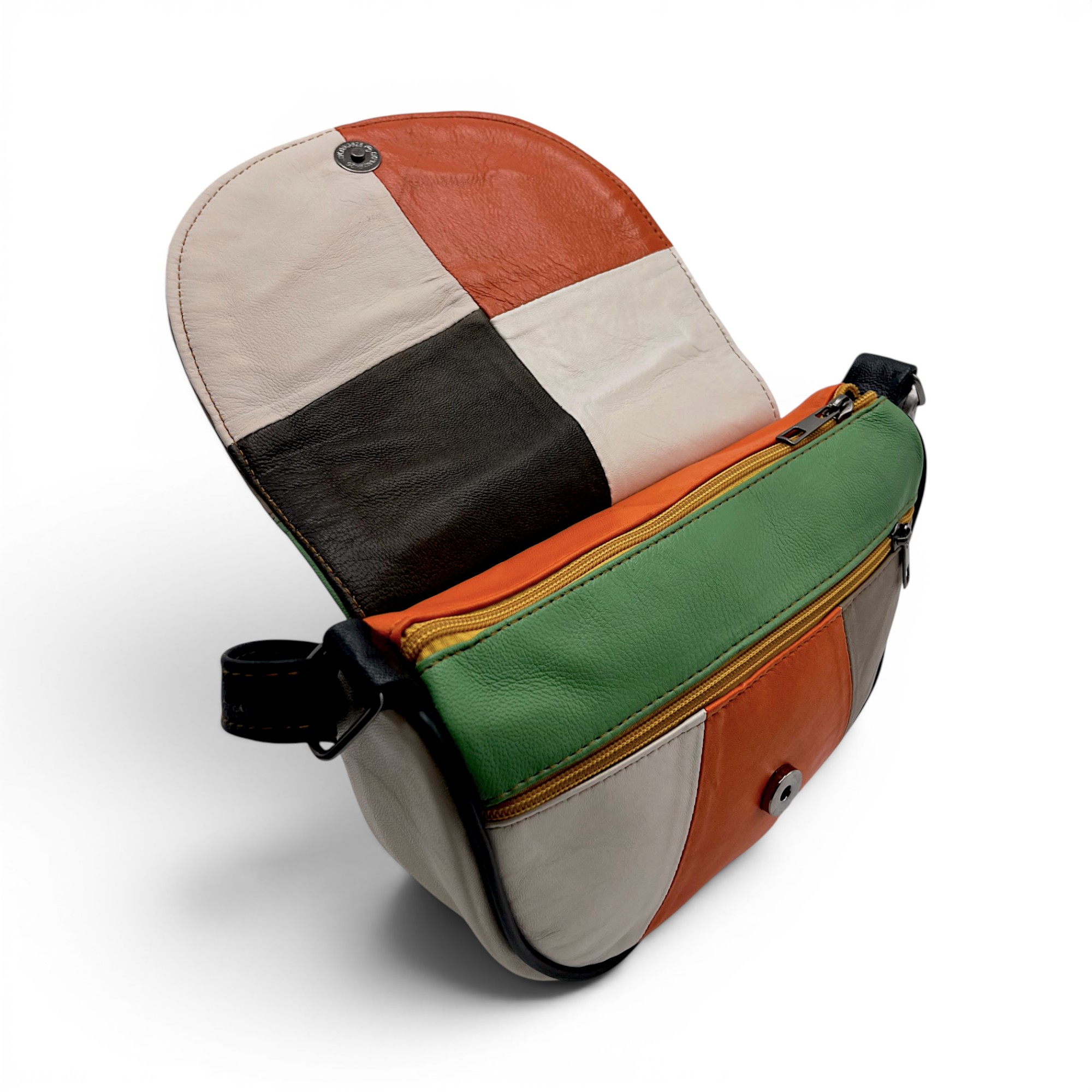 Geantă damă mini Scarlet R30-26 – design artistic multicolor și eleganță practică