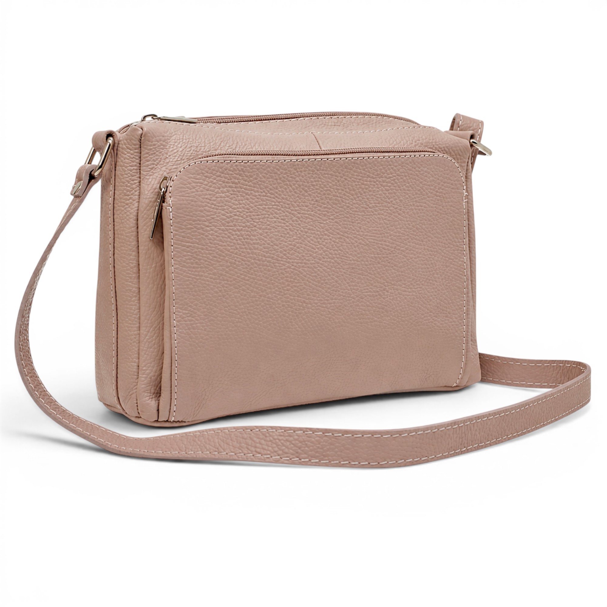 Geantă damă premium Belle Monique BM110 Roz Nude – model elegant cu multiple compartimente