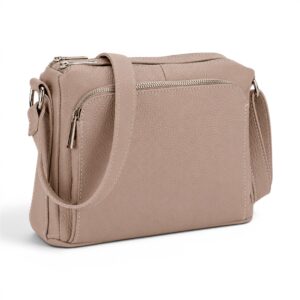 Geantă damă premium Belle Monique BM110 Roz Nude – model elegant cu multiple compartimente