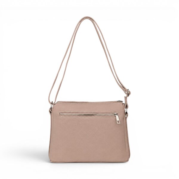 Geantă damă premium Belle Monique BM110 Roz Nude – model elegant cu multiple compartimente