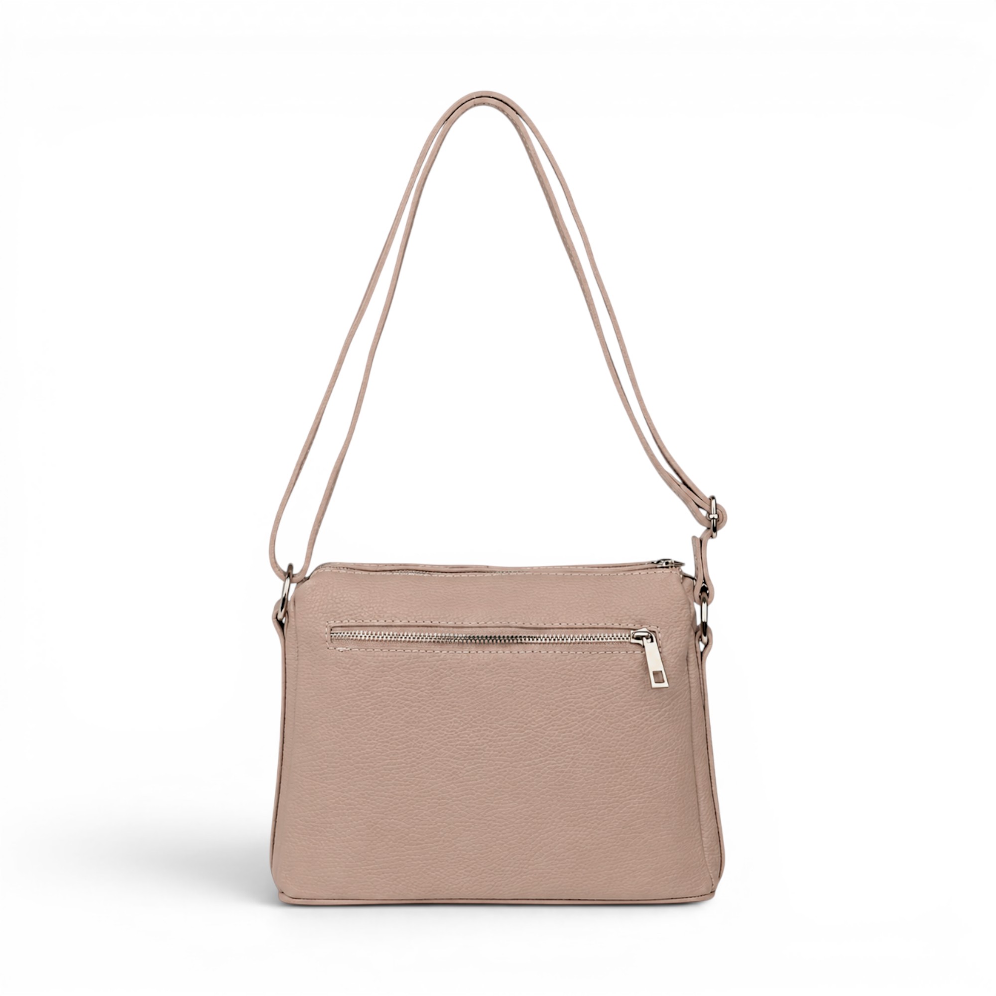 Geantă damă premium Belle Monique BM110 Roz Nude – model elegant cu multiple compartimente