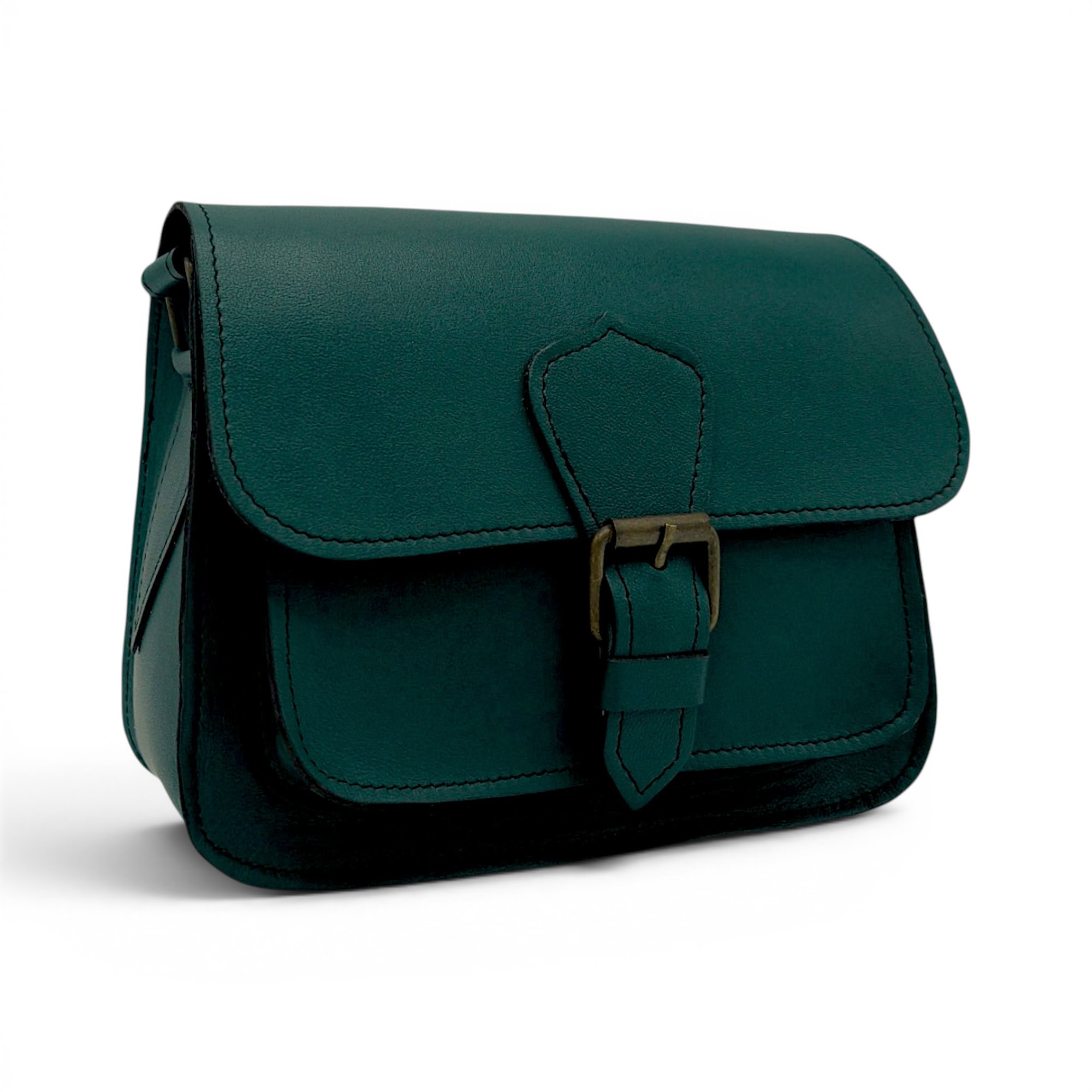 Geantă damă premium HM100 Forest Green – piele naturală, fabricată în România