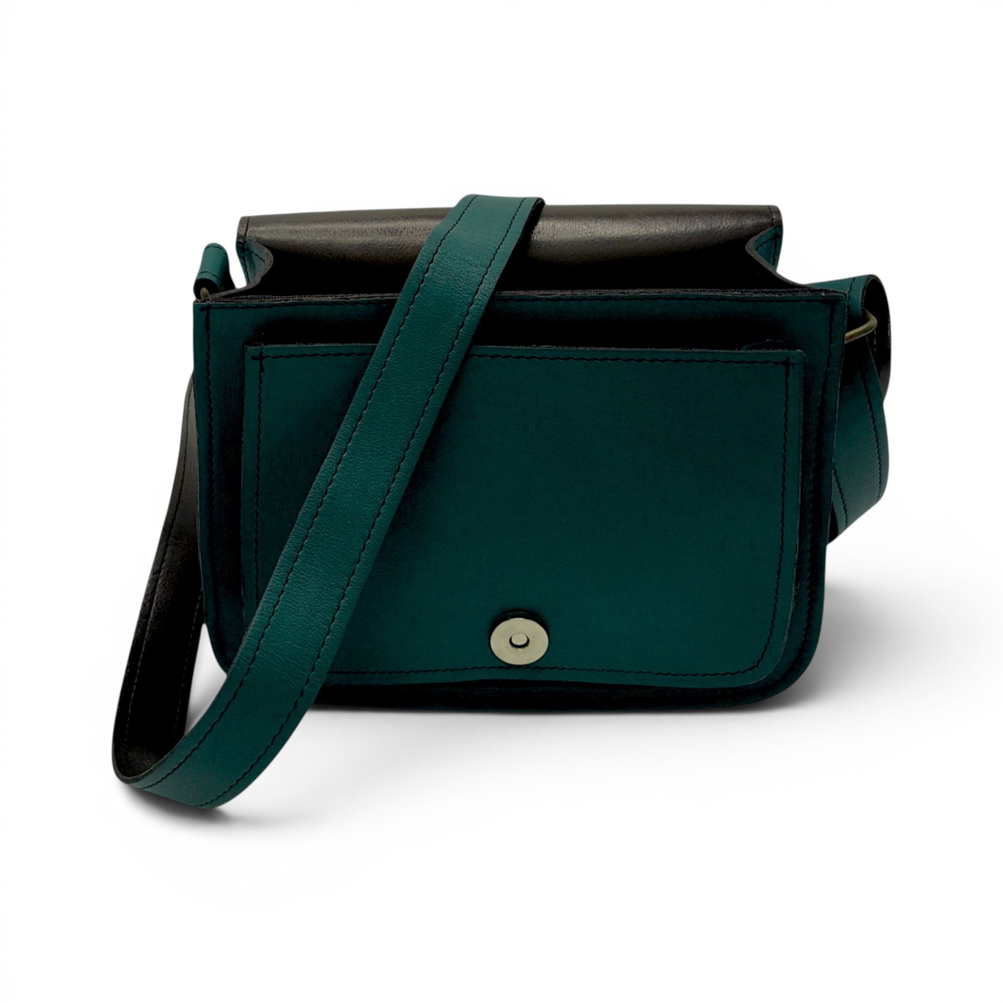 Geantă damă premium HM100 Forest Green – piele naturală, fabricată în România