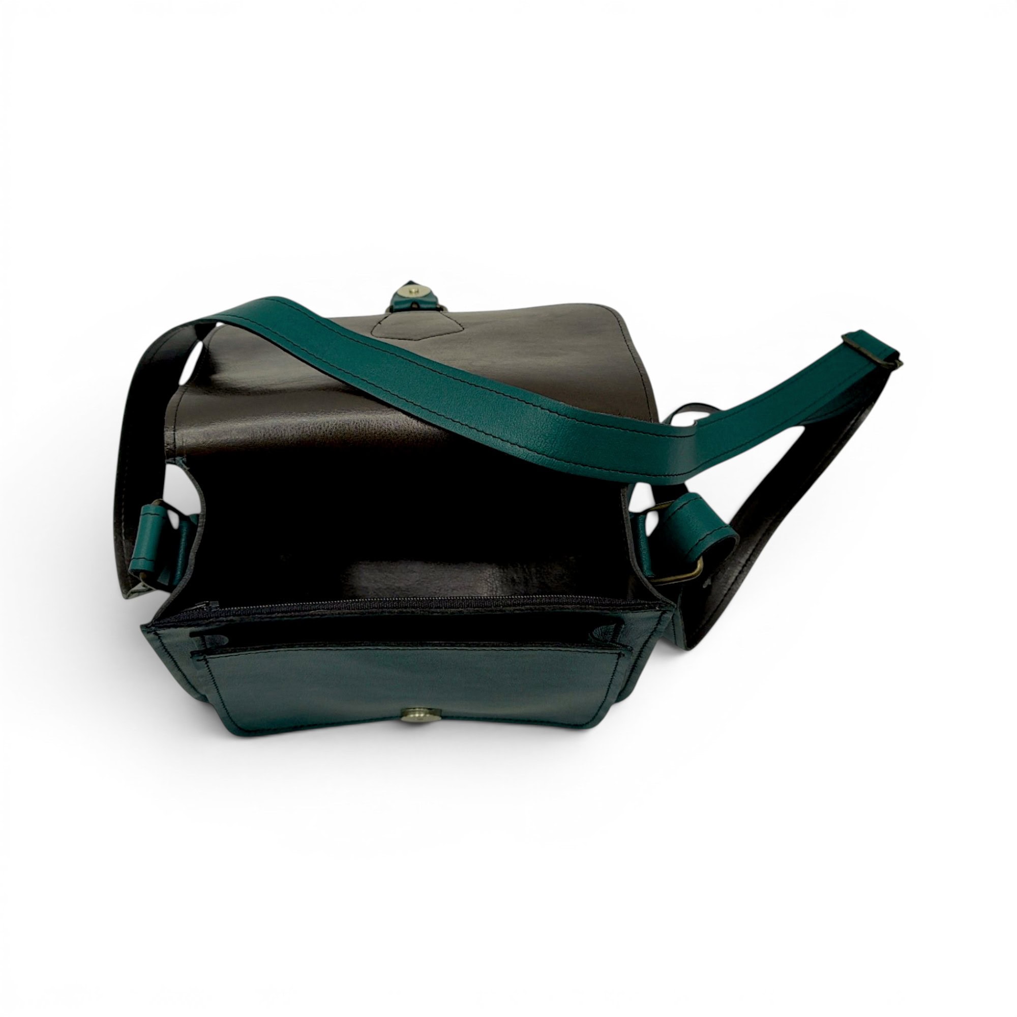 Geantă damă premium HM100 Forest Green – piele naturală, fabricată în România