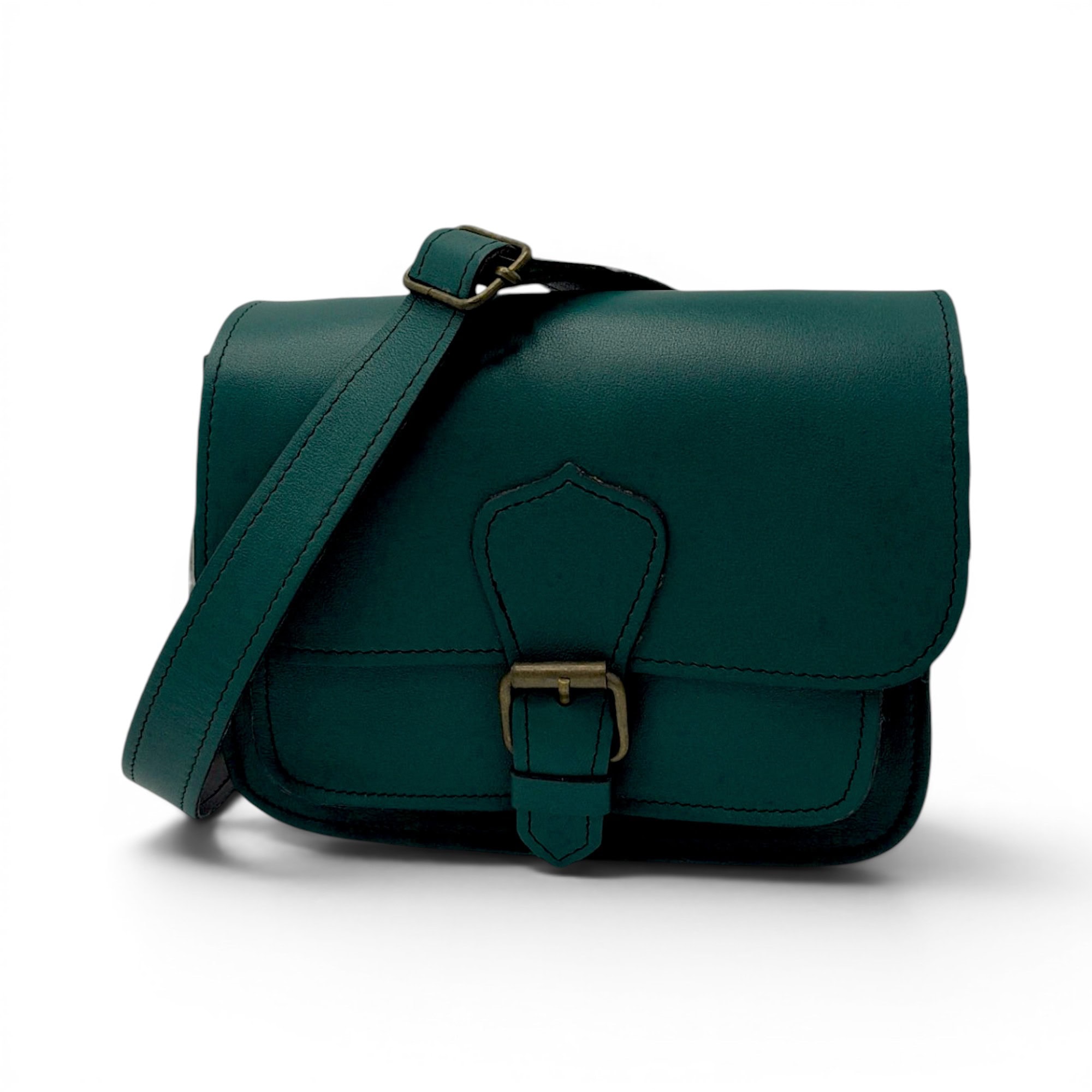 Geantă damă premium HM100 Forest Green – piele naturală, fabricată în România