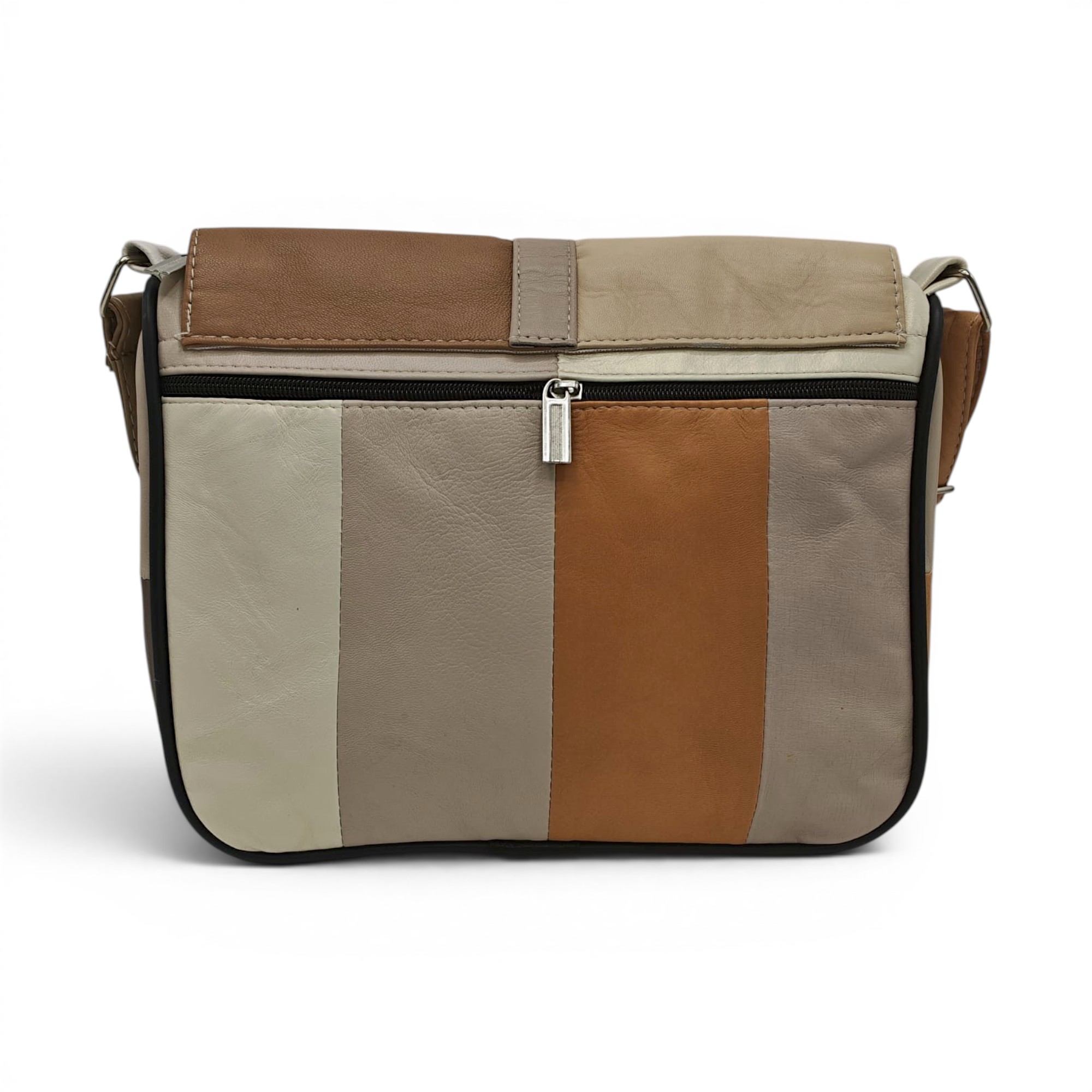 Geantă damă unicat Lucia R45-508 – piele naturală multicoloră | Design geometric modern