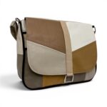 Geantă damă unicat Lucia R45-509 – piele naturală multicoloră | Eleganță modernă în tonuri neutre