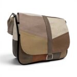 Geantă damă unicat Lucia R45-511 – piele naturală multicoloră | Eleganță modernă în tonuri nude și caramel