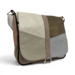 Geantă damă unicat Lucia R45-513 – piele naturală multicoloră Eleganță soft în tonuri nude și champagne