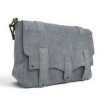 Geantă damă Belle Monique ME25 Gri Deschis – piele naturală suede | Eleganță minimalistă