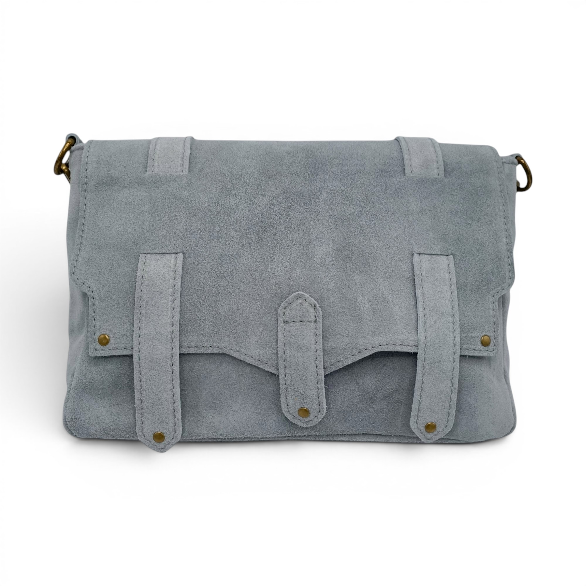 Geantă damă Belle Monique ME25 Gri Deschis – piele naturală suede | Eleganță minimalistă