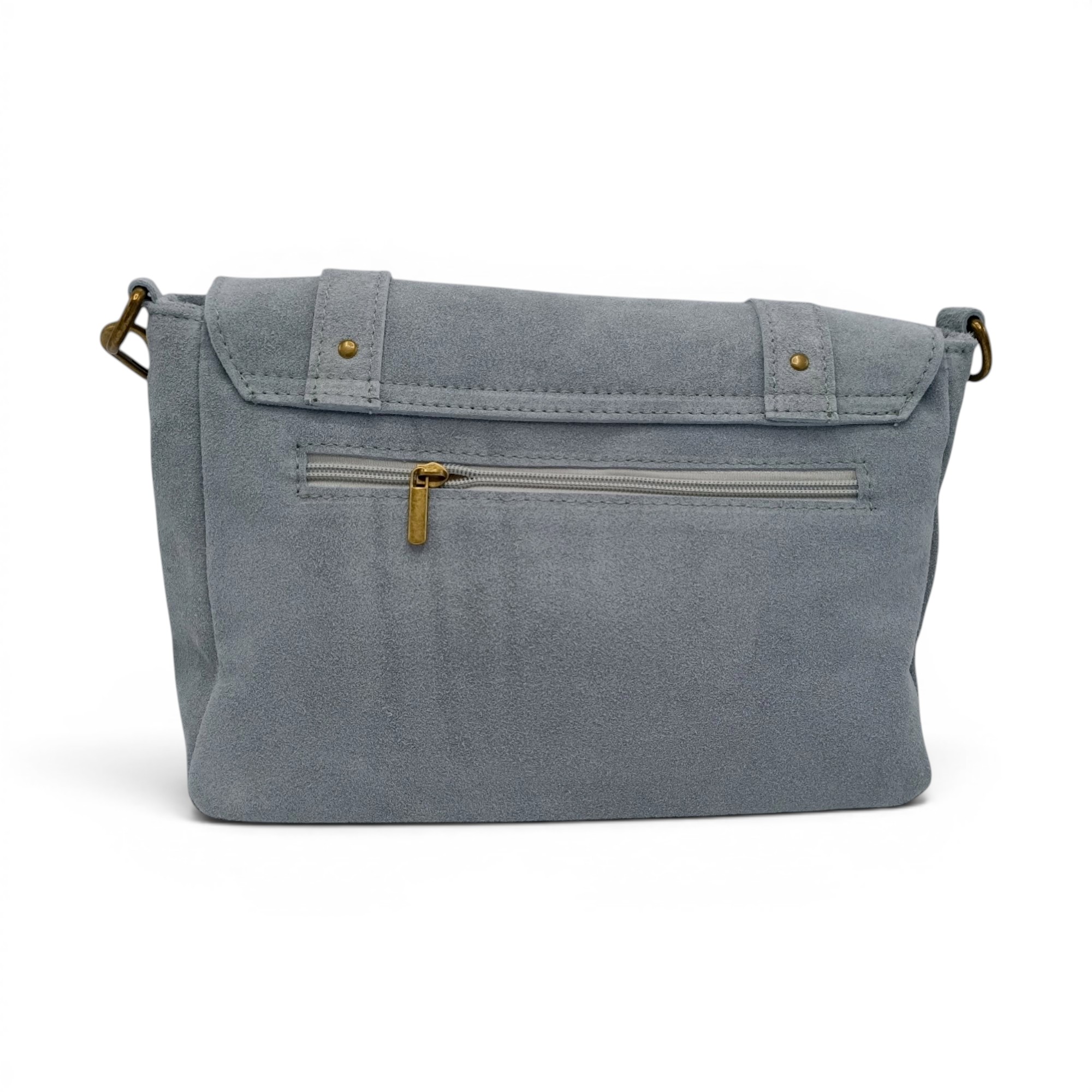 Geantă damă Belle Monique ME25 Gri Deschis – piele naturală suede | Eleganță minimalistă
