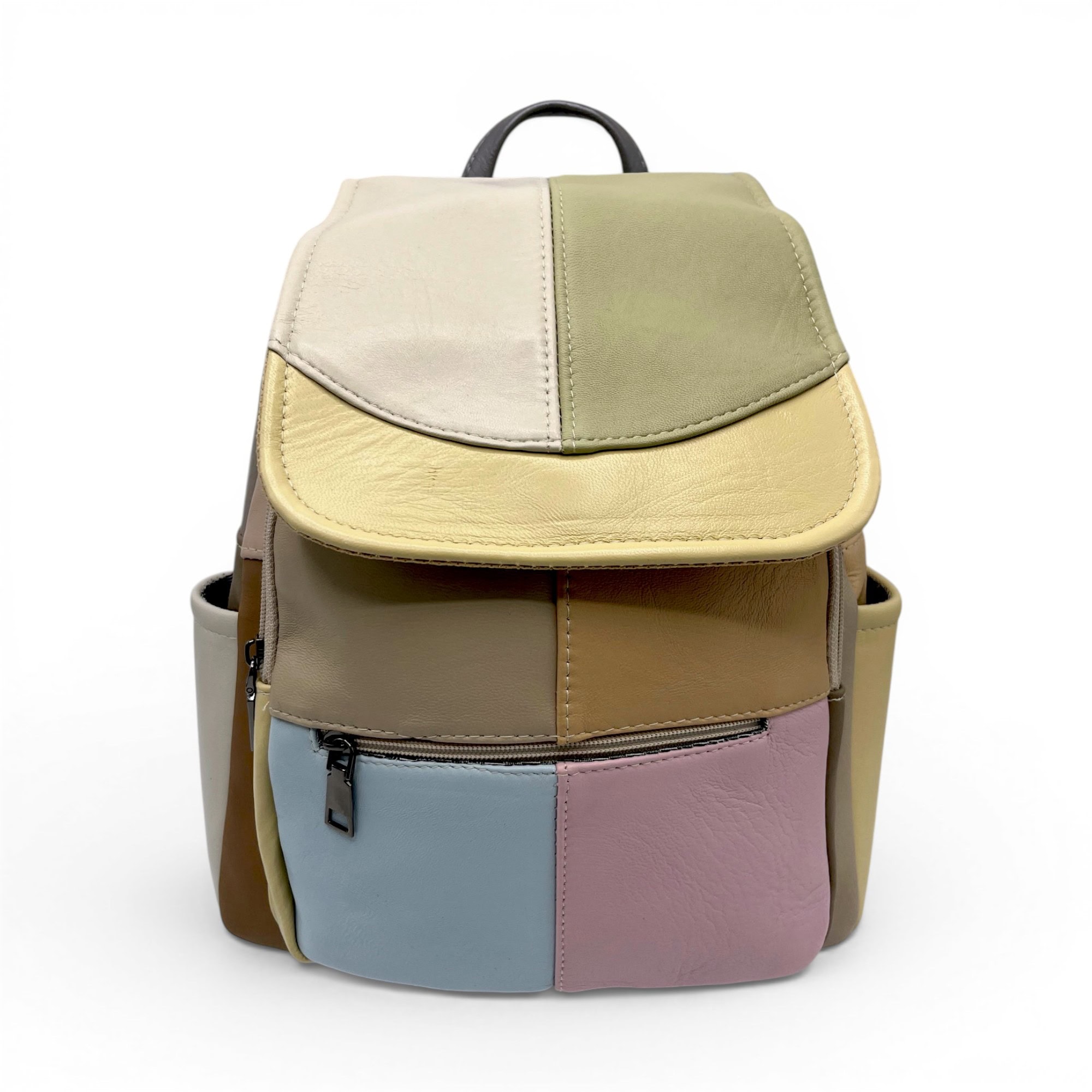 Rucsac Damă Piele Naturală Multicolor Eveline R105-57 – Design Unicat Patchwork