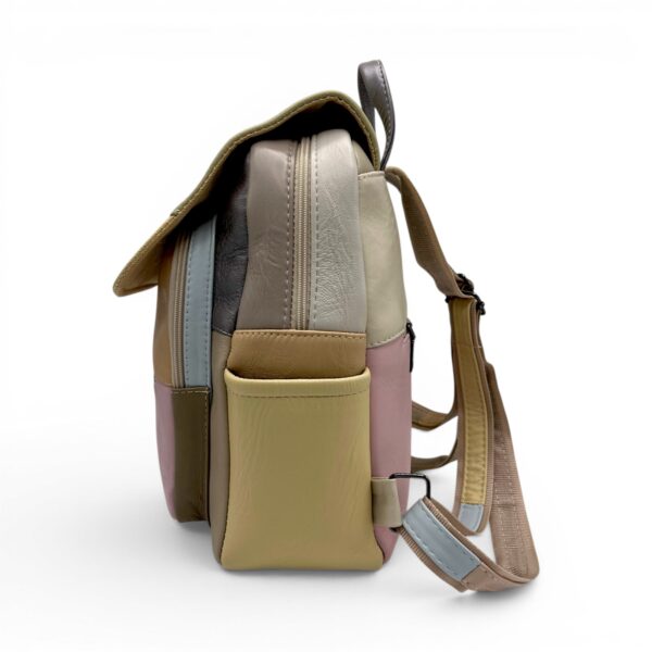 Rucsac Damă Piele Naturală Multicolor Eveline R105-57 – Design Unicat Patchwork