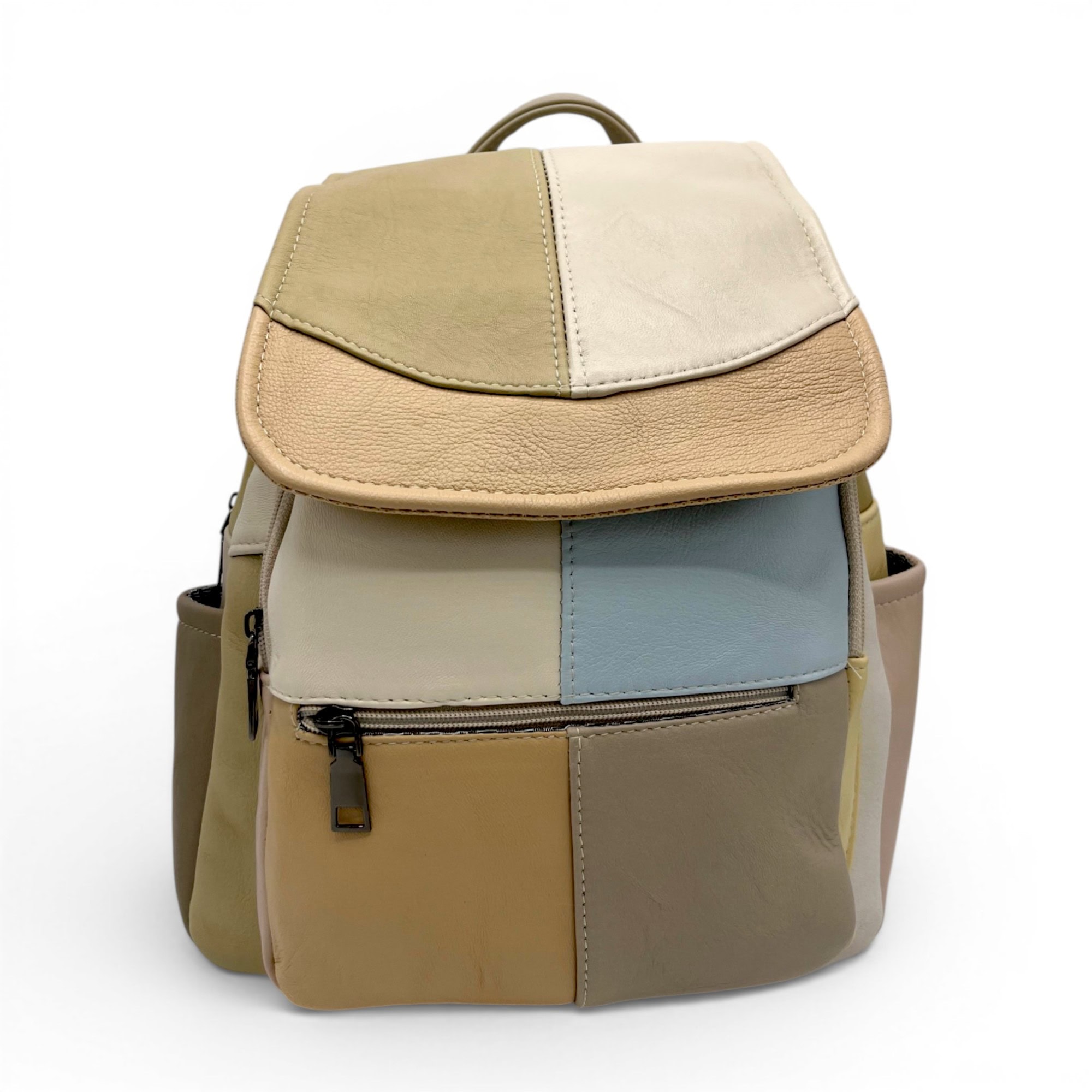 Rucsac Damă Piele Naturală Multicolor Eveline R105-58 – Design Unicat Patchwork