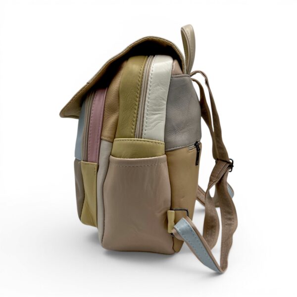 Rucsac Damă Piele Naturală Multicolor Eveline R105-58 – Design Unicat Patchwork