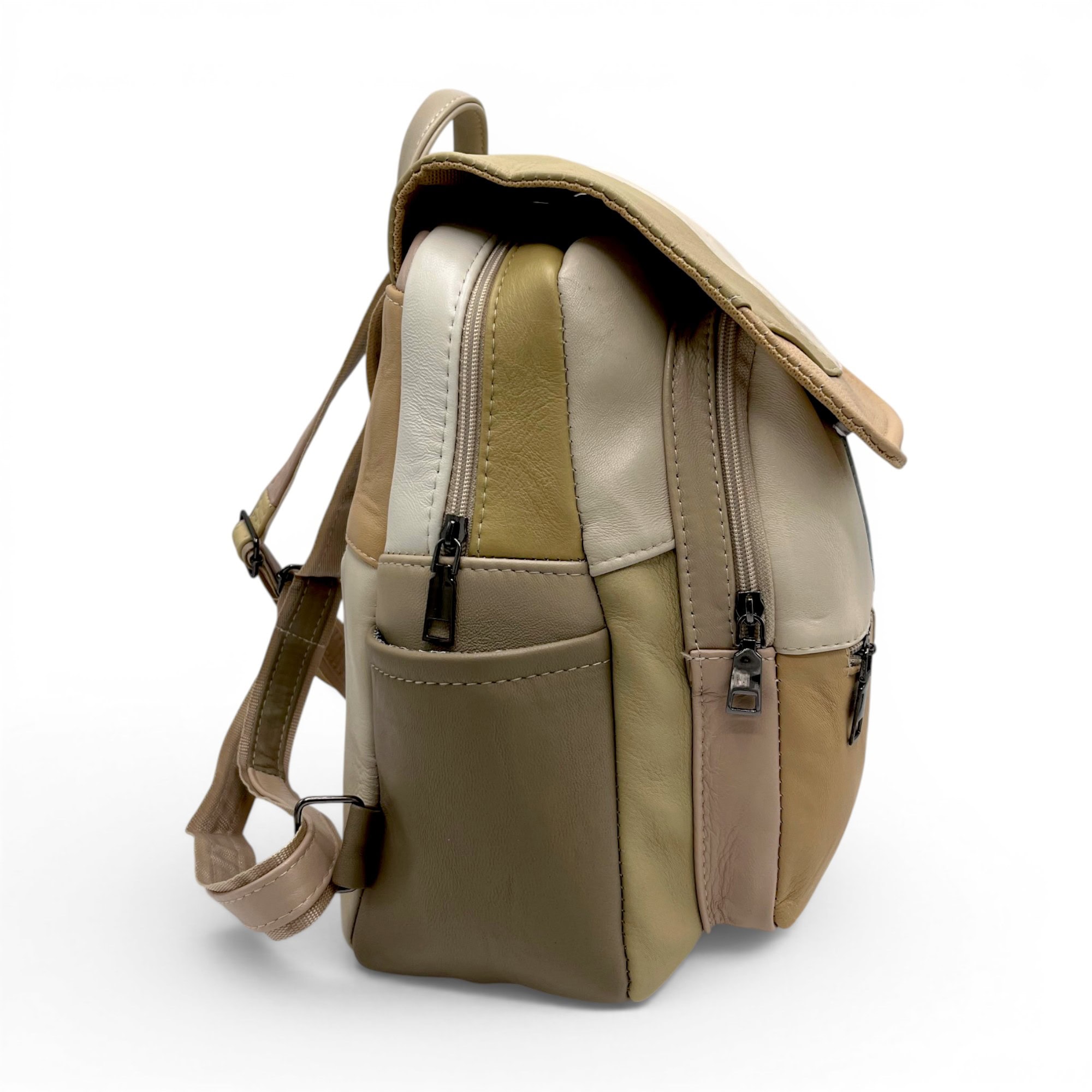 Rucsac Damă Piele Naturală Multicolor Eveline R105-58 – Design Unicat Patchwork