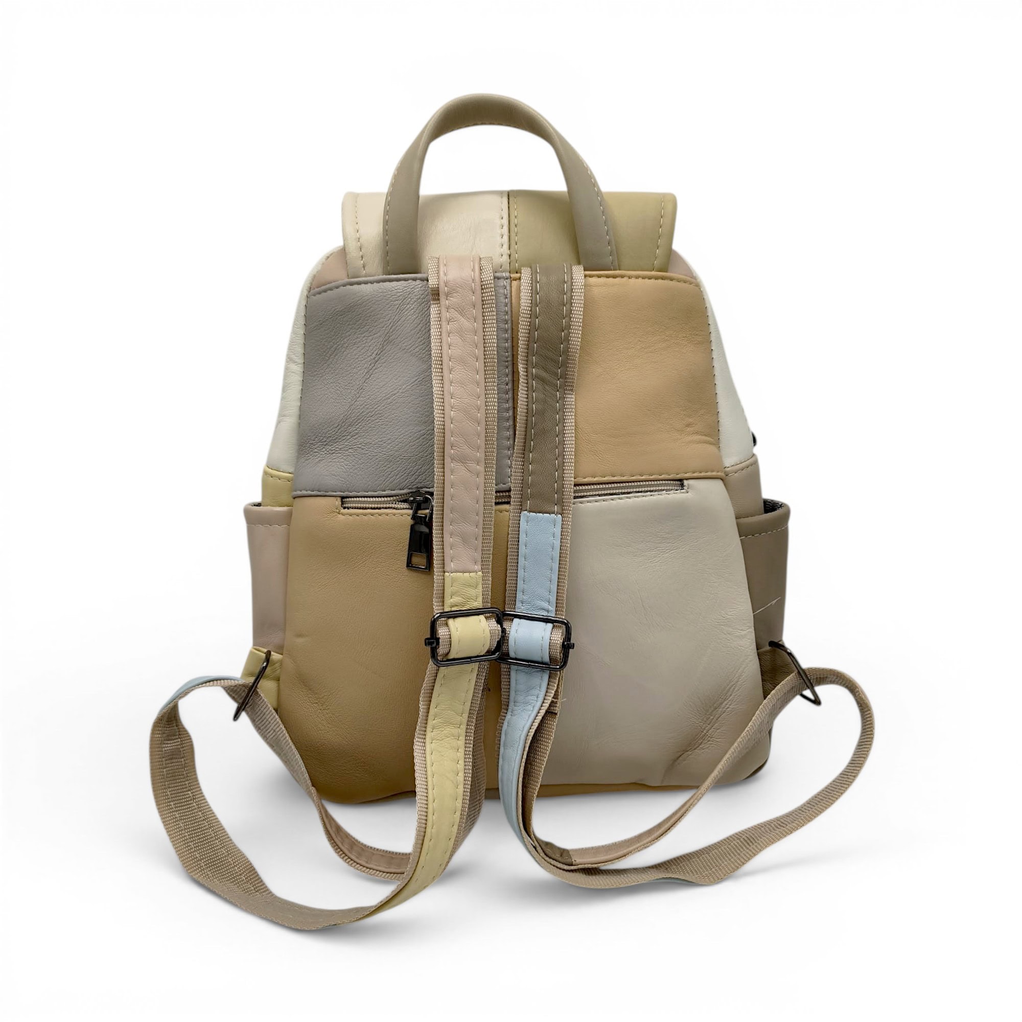 Rucsac Damă Piele Naturală Multicolor Eveline R105-58 – Design Unicat Patchwork