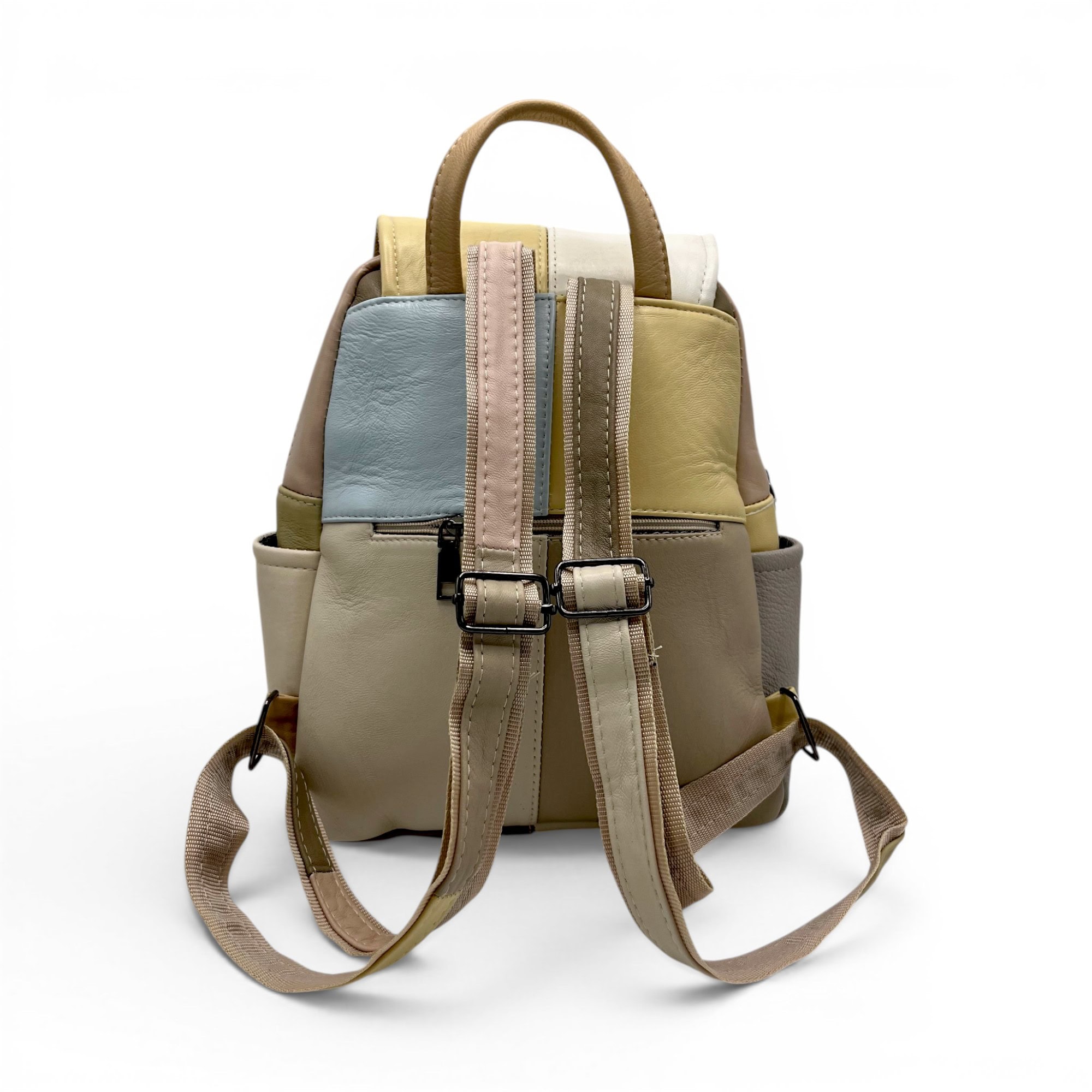 Rucsac Damă Piele Naturală Multicolor Eveline R105-59 – Design Unicat Patchwork