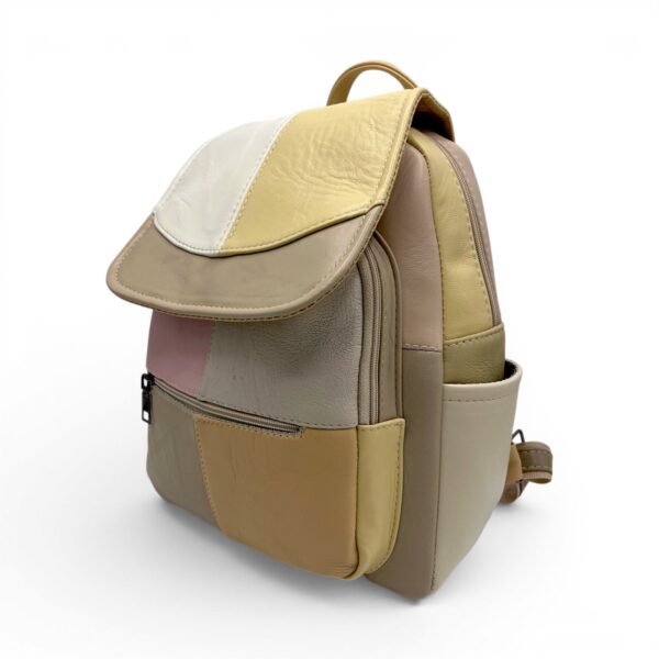 Rucsac Damă Piele Naturală Multicolor Eveline R105-59 – Design Unicat Patchwork