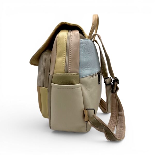 Rucsac Damă Piele Naturală Multicolor Eveline R105-59 – Design Unicat Patchwork