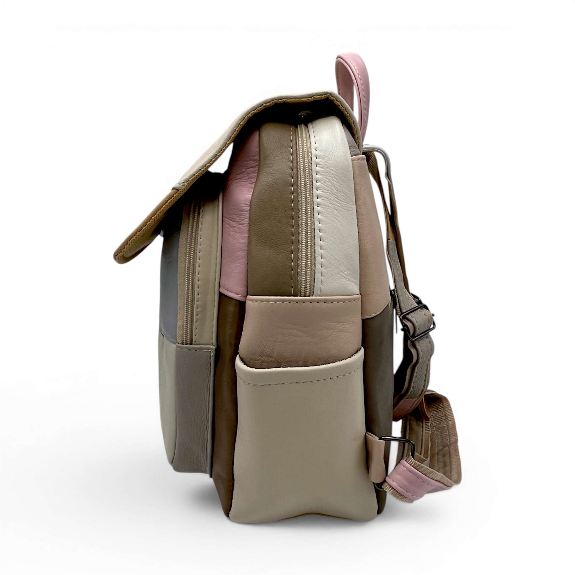 Rucsac Damă Piele Naturală Multicolor Eveline R105-60 – Design Unicat Patchwork