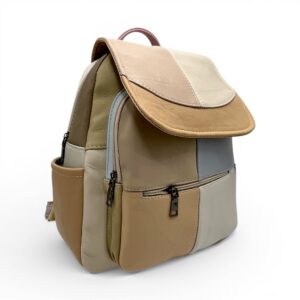 Rucsac Damă Piele Naturală Multicolor Eveline R105-60 – Design Unicat Patchwork