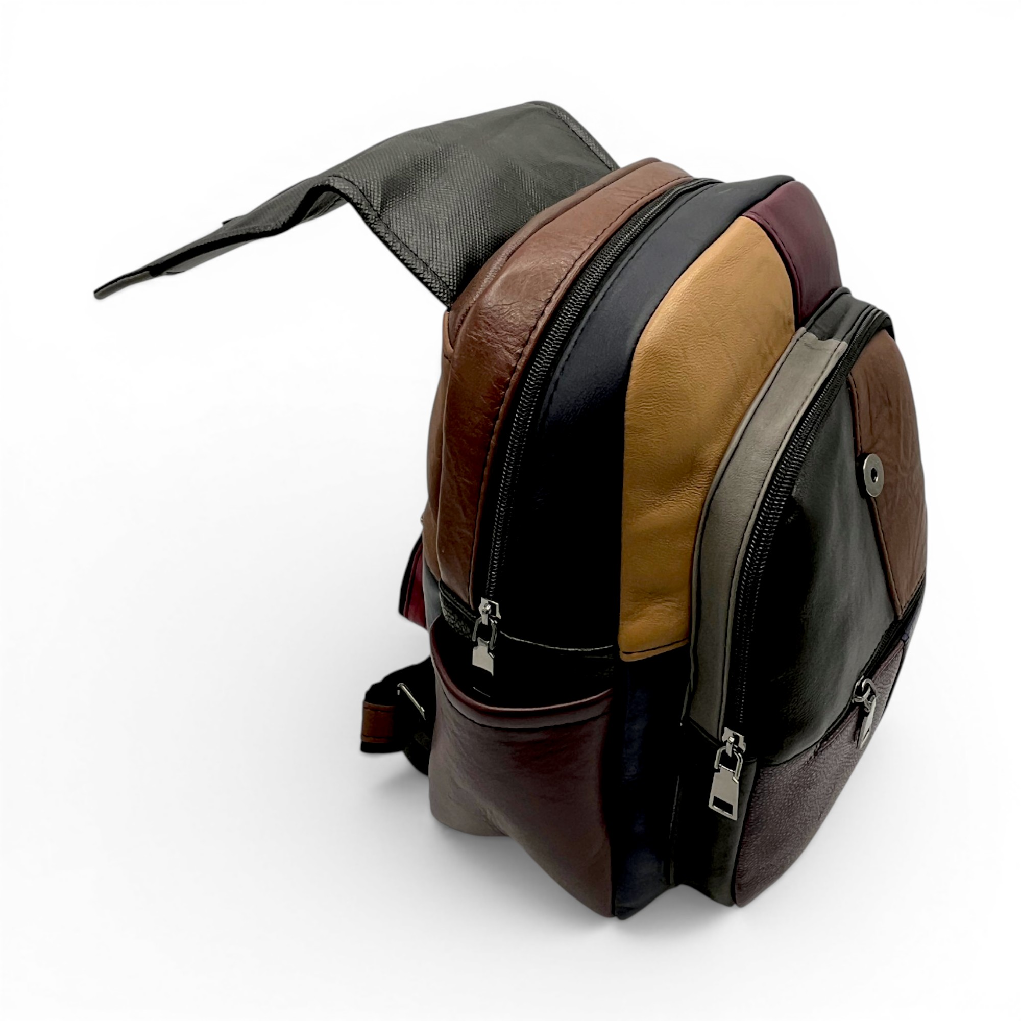 Rucsac Damă Piele Naturală Multicolor Eveline R105-61 – Design Unicat Patchwork