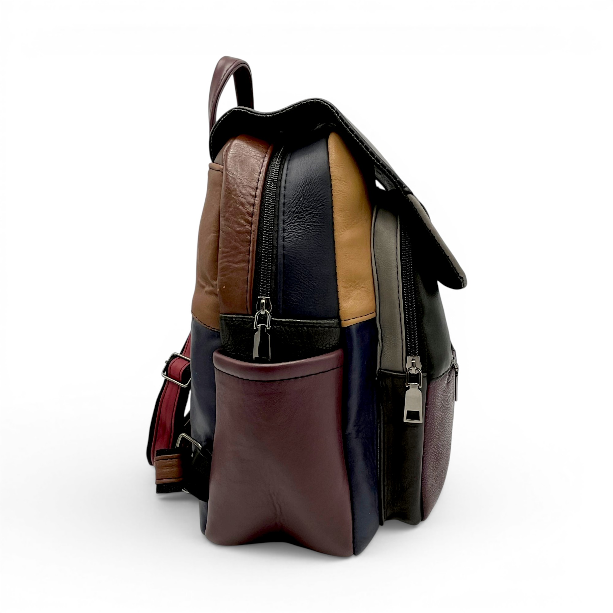Rucsac Damă Piele Naturală Multicolor Eveline R105-61 – Design Unicat Patchwork