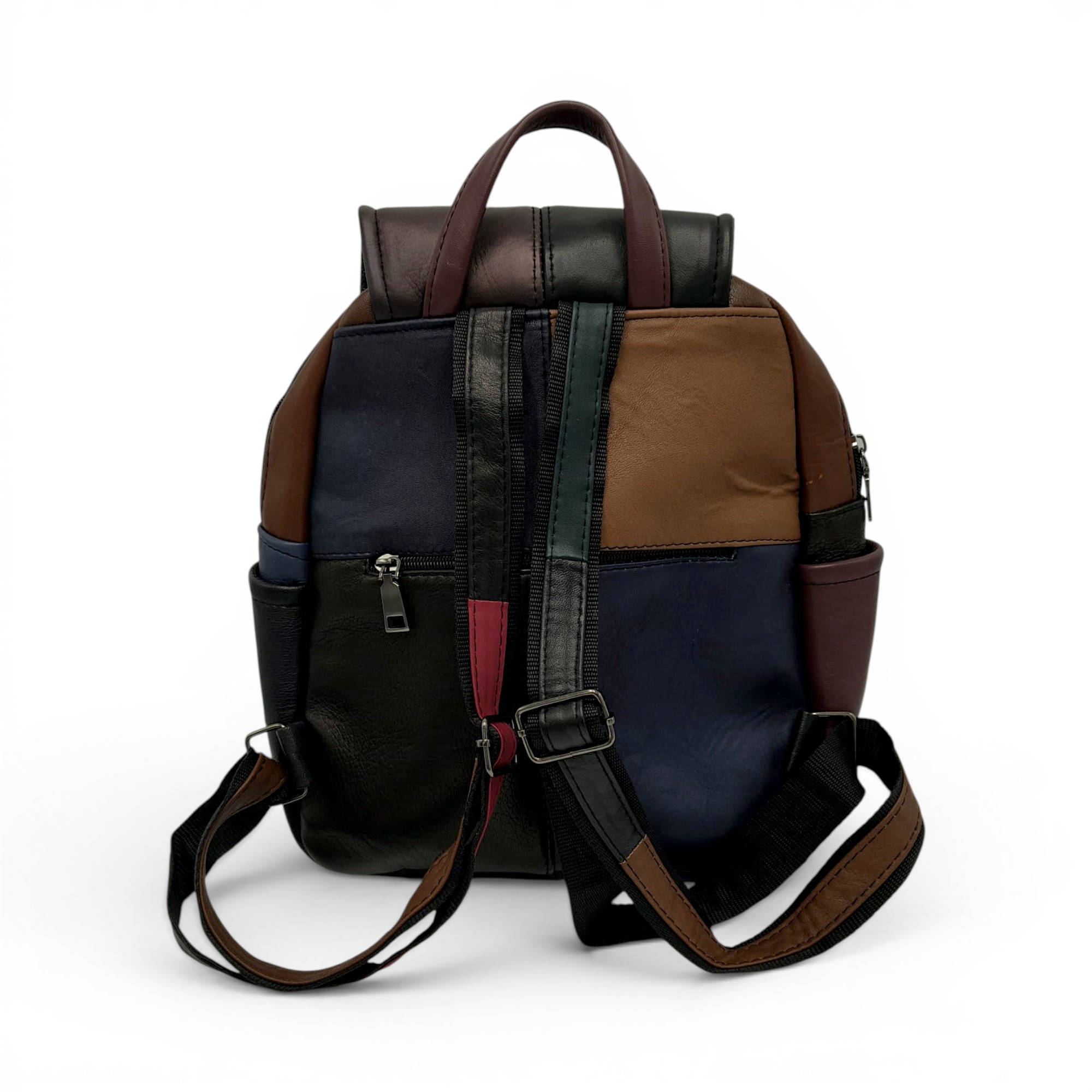 Rucsac Damă Piele Naturală Multicolor Eveline R105-61 – Design Unicat Patchwork