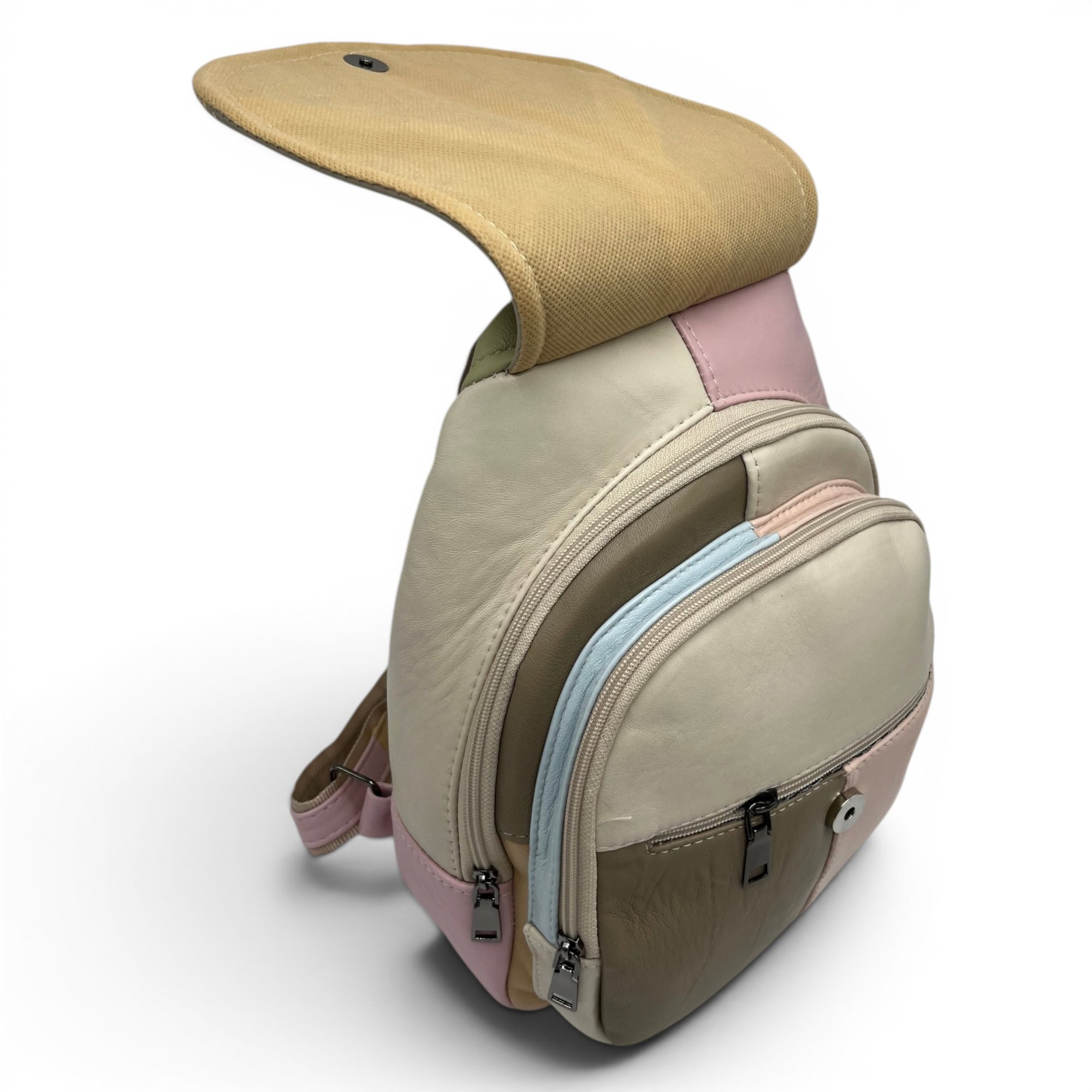 Rucsac pentru laptop și accesorii, ideal pentru școală sau birou, în culori pastelate și design ergo.
