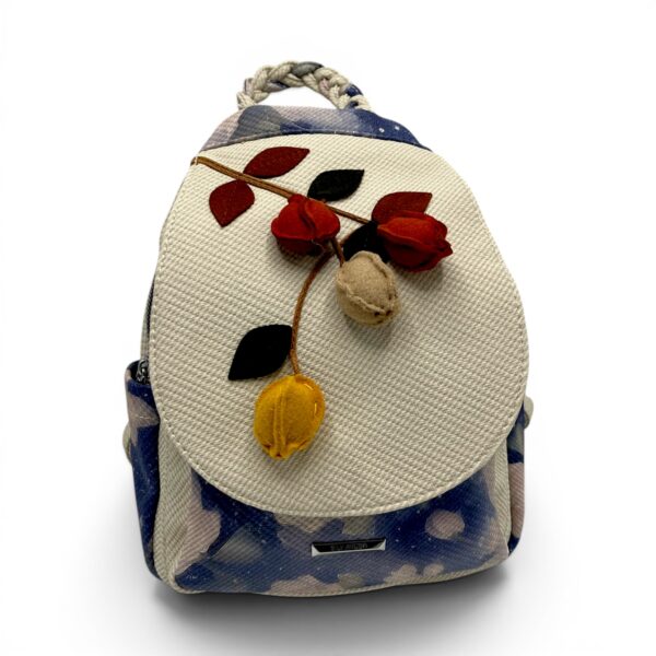 Rucsac damă Silvia Rosa Beige SR25-093B1 – design floral delicat și stil casual elegant