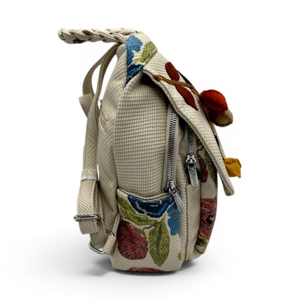 Rucsac damă Silvia Rosa Beige SR25-093B5 – design floral delicat și stil casual elegant